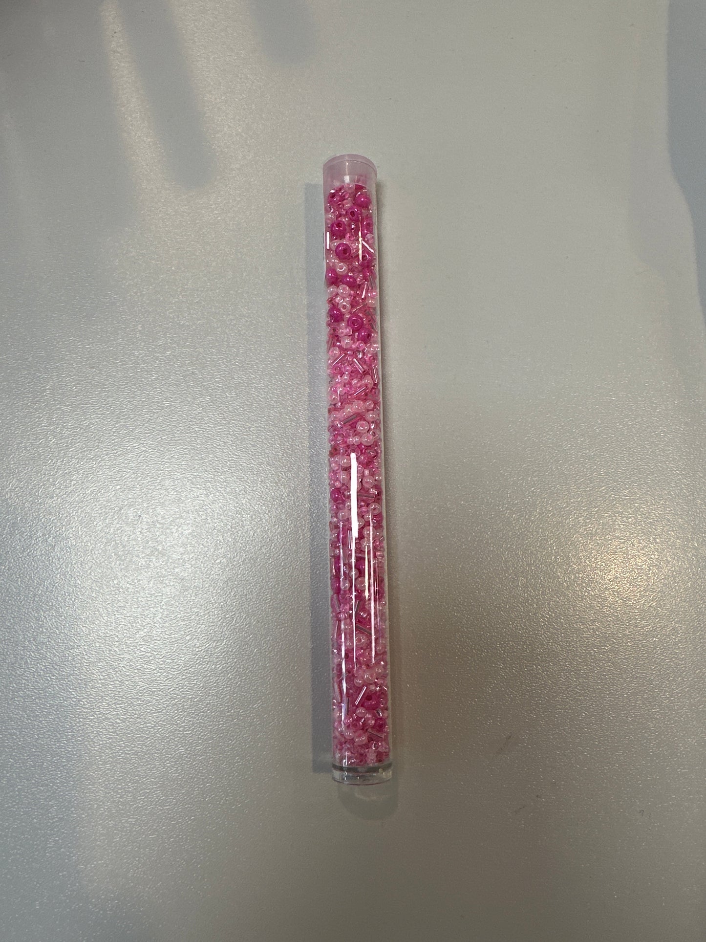 Candy Tube Bead Mix. Pink