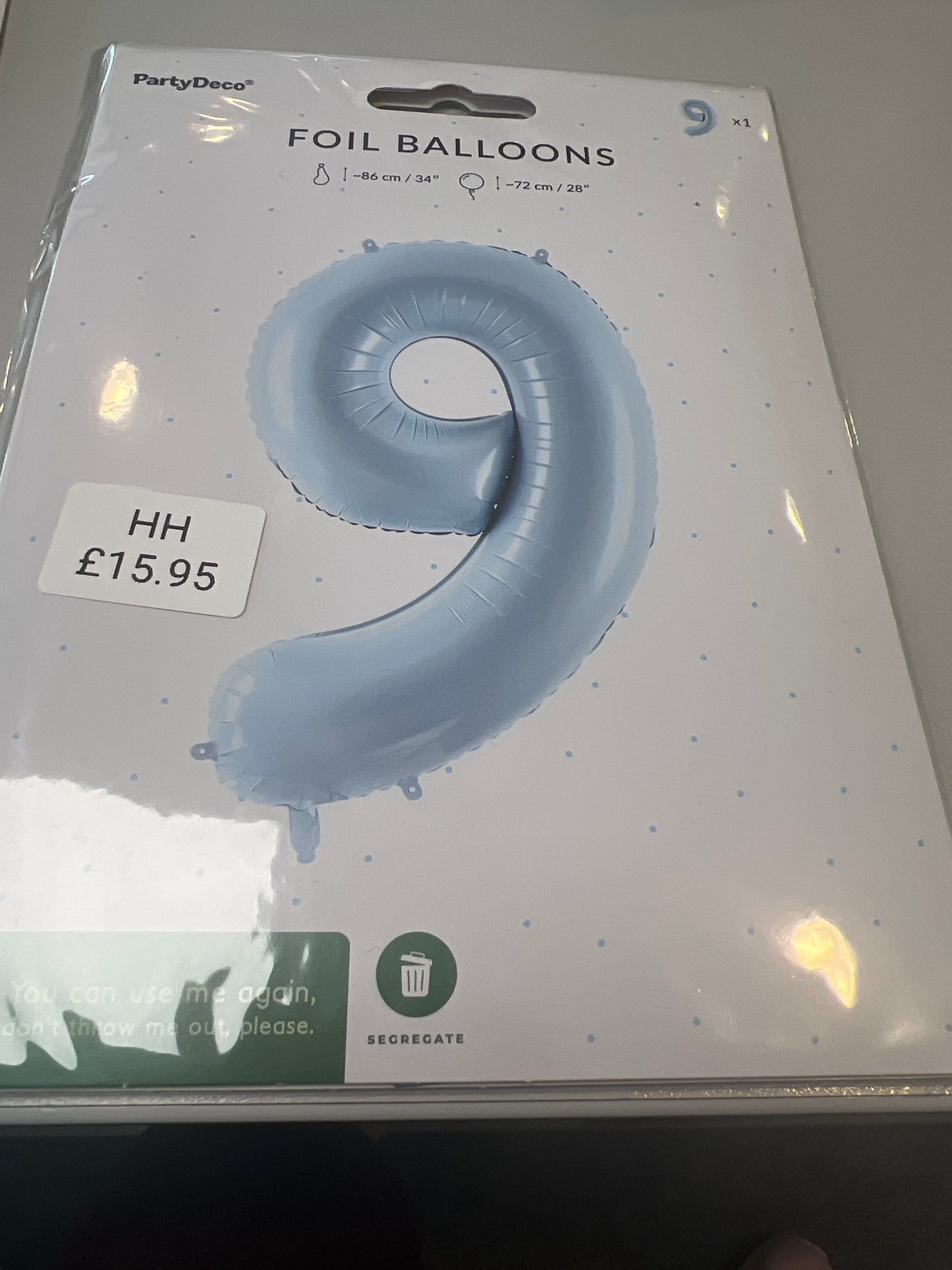 Helium balloon No9 34”