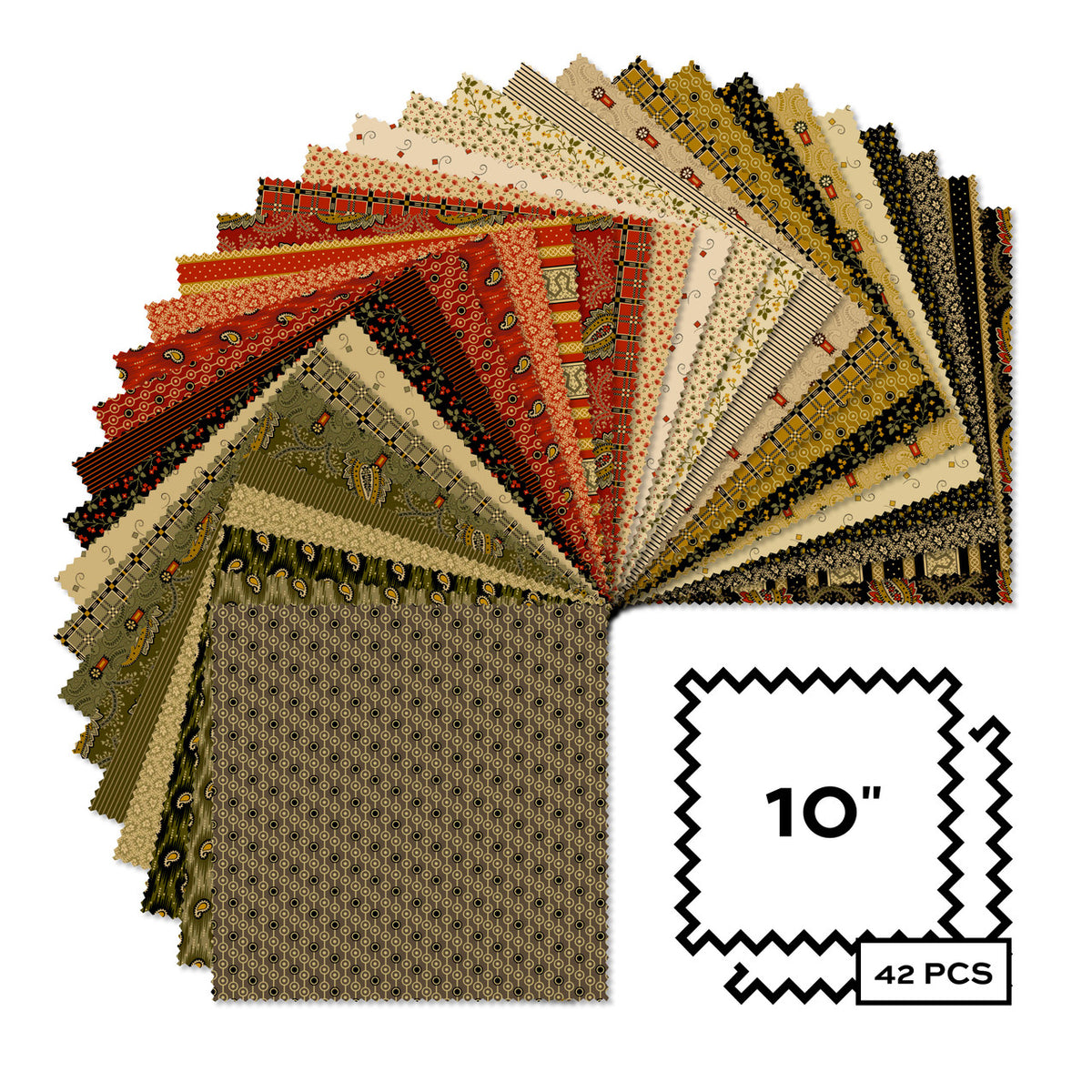 Andover Fabrics Madison Manor Revisited - 10 Inch Square Pack (42 Cuts)
