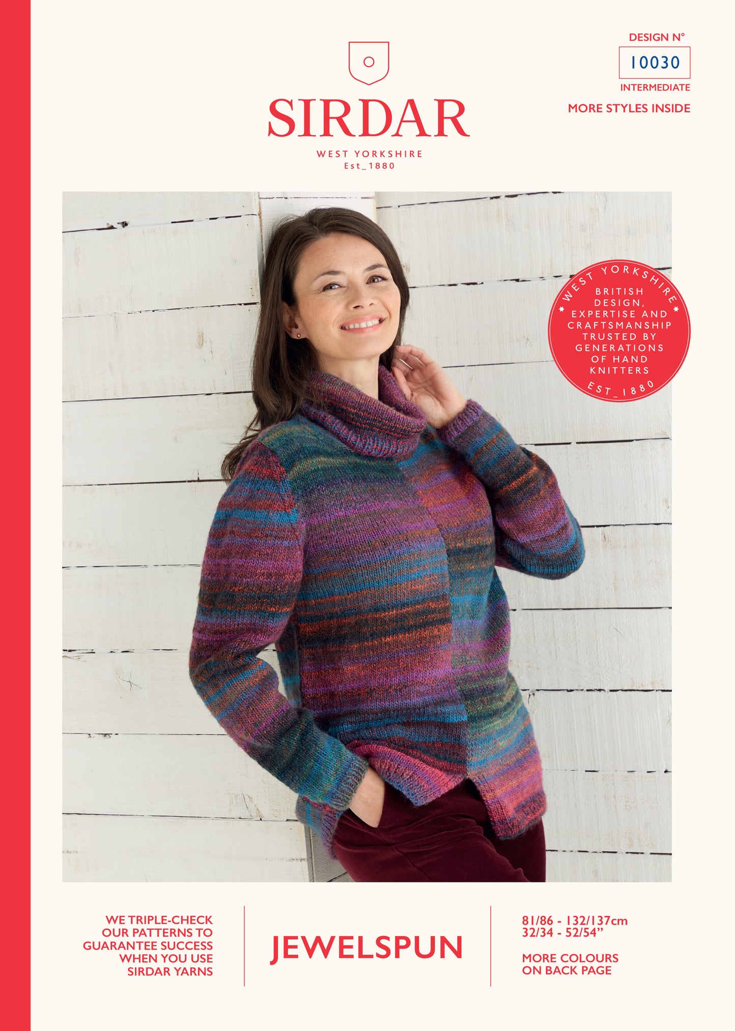 Sirdar Pattern 10030 - Two Tone Sweater - Jewelspun Arran - Product image