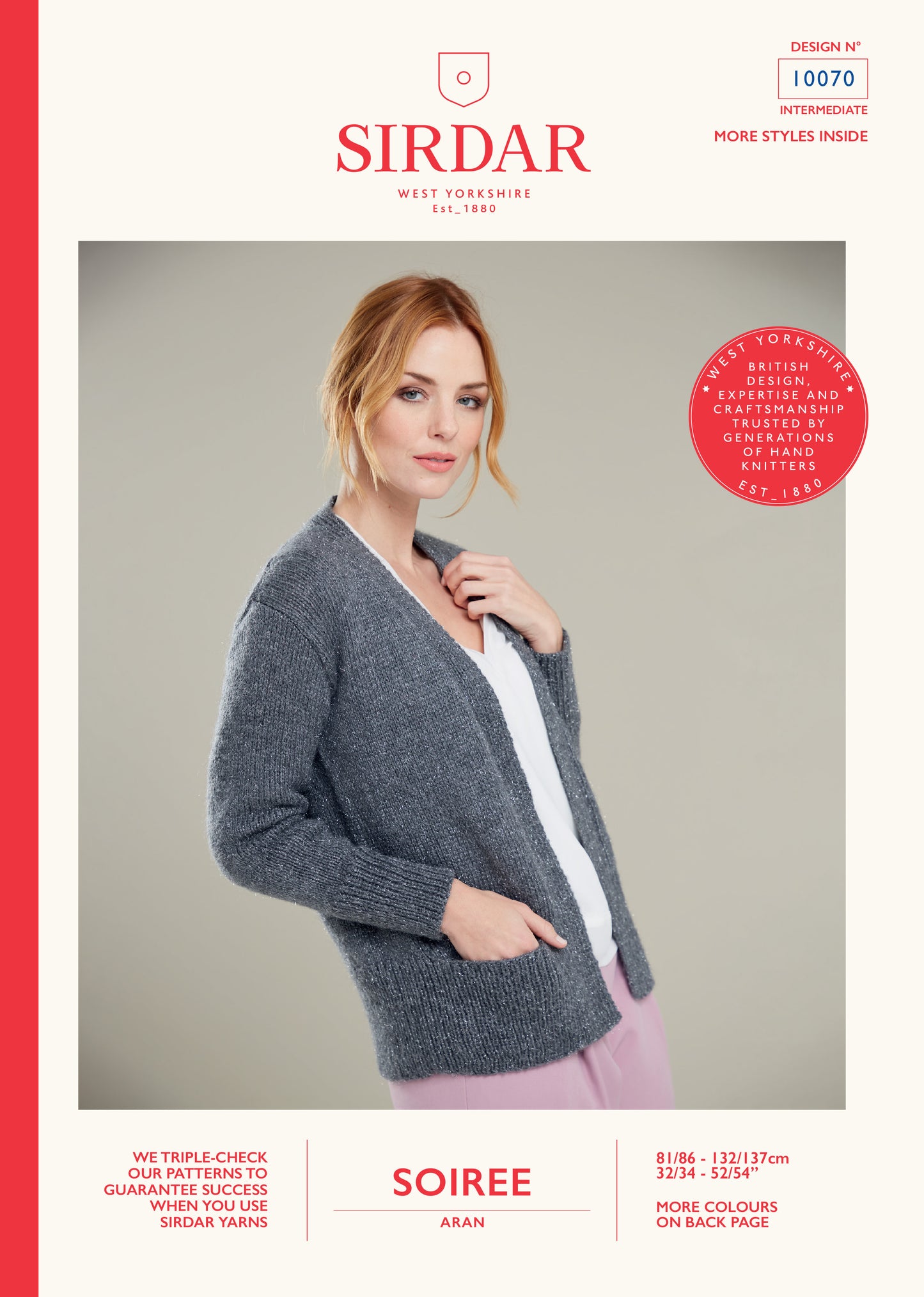 Sirdar Pattern 10070 - Sirdar Soiree aran - Product image