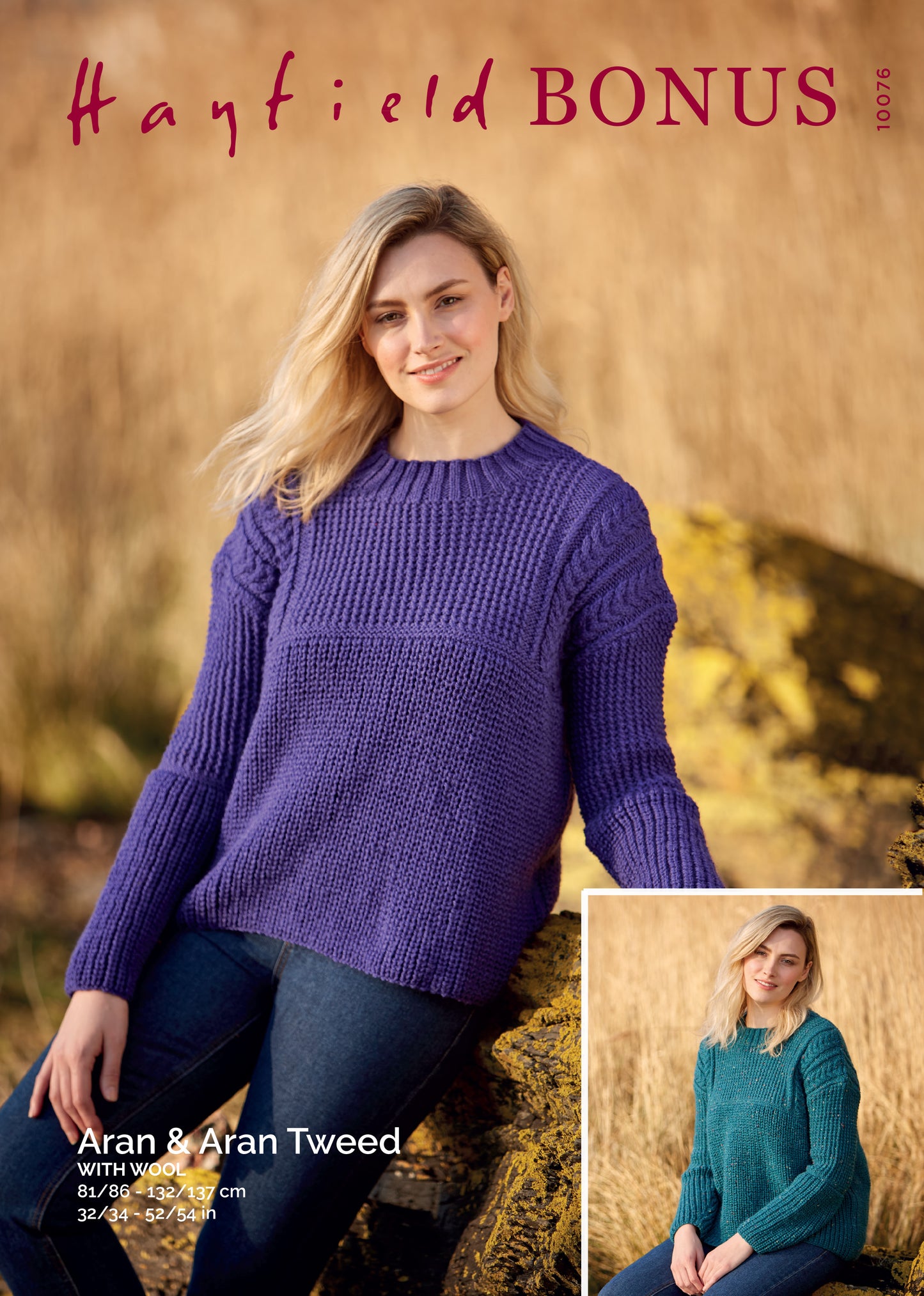 Hayfield Pattern 10076 - Sweater- Hayfield bonus aran & bonus aran tweed with wool - Product image