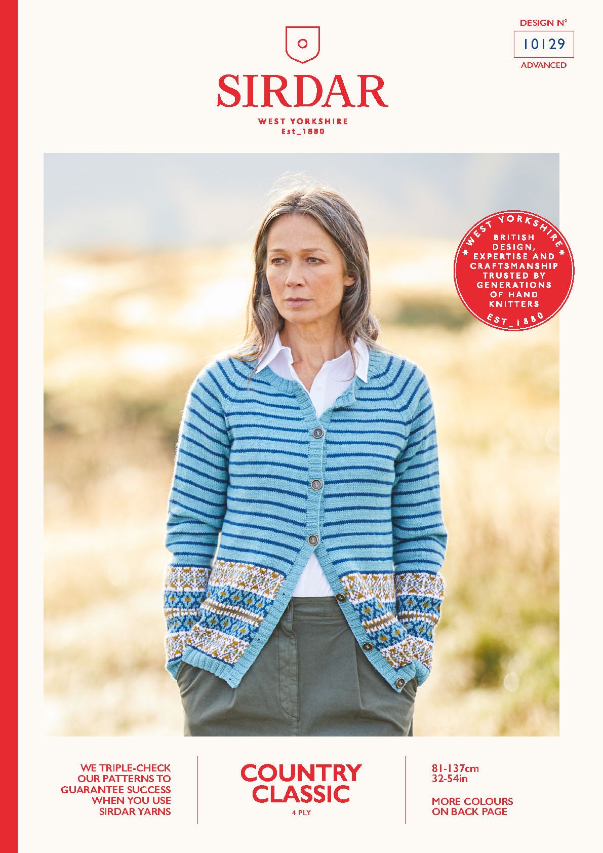 Sirdar Pattern 10129 - Raglan cardigan-S