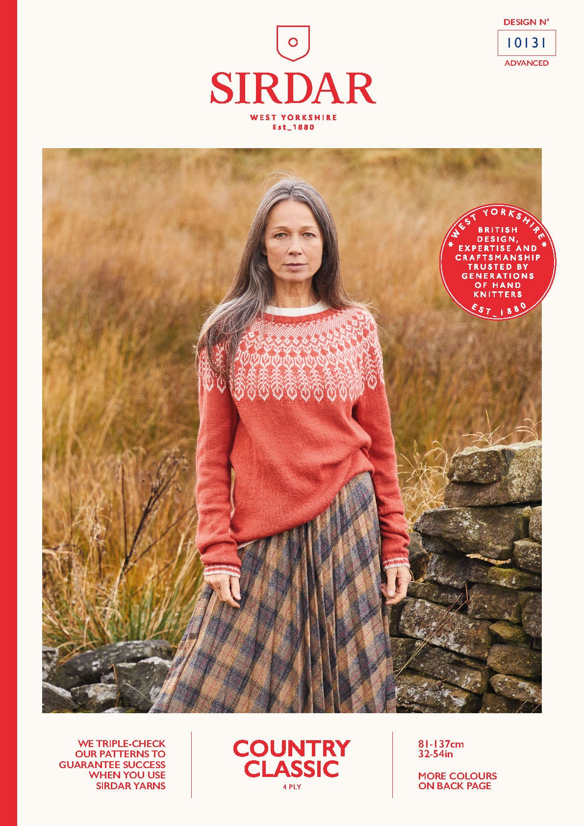 Sirdar Pattern 10131 - Fairisel yoked sweaterSirdar country classic 4 ply - Product image