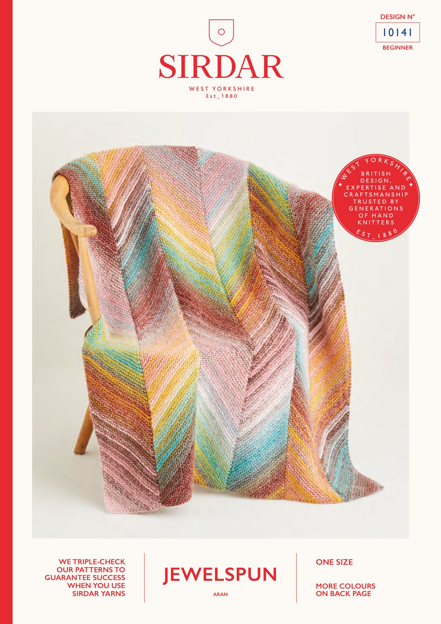Sirdar Pattern 10141 - Knitted bias blanket-Sirdar Jewelspun - Product image