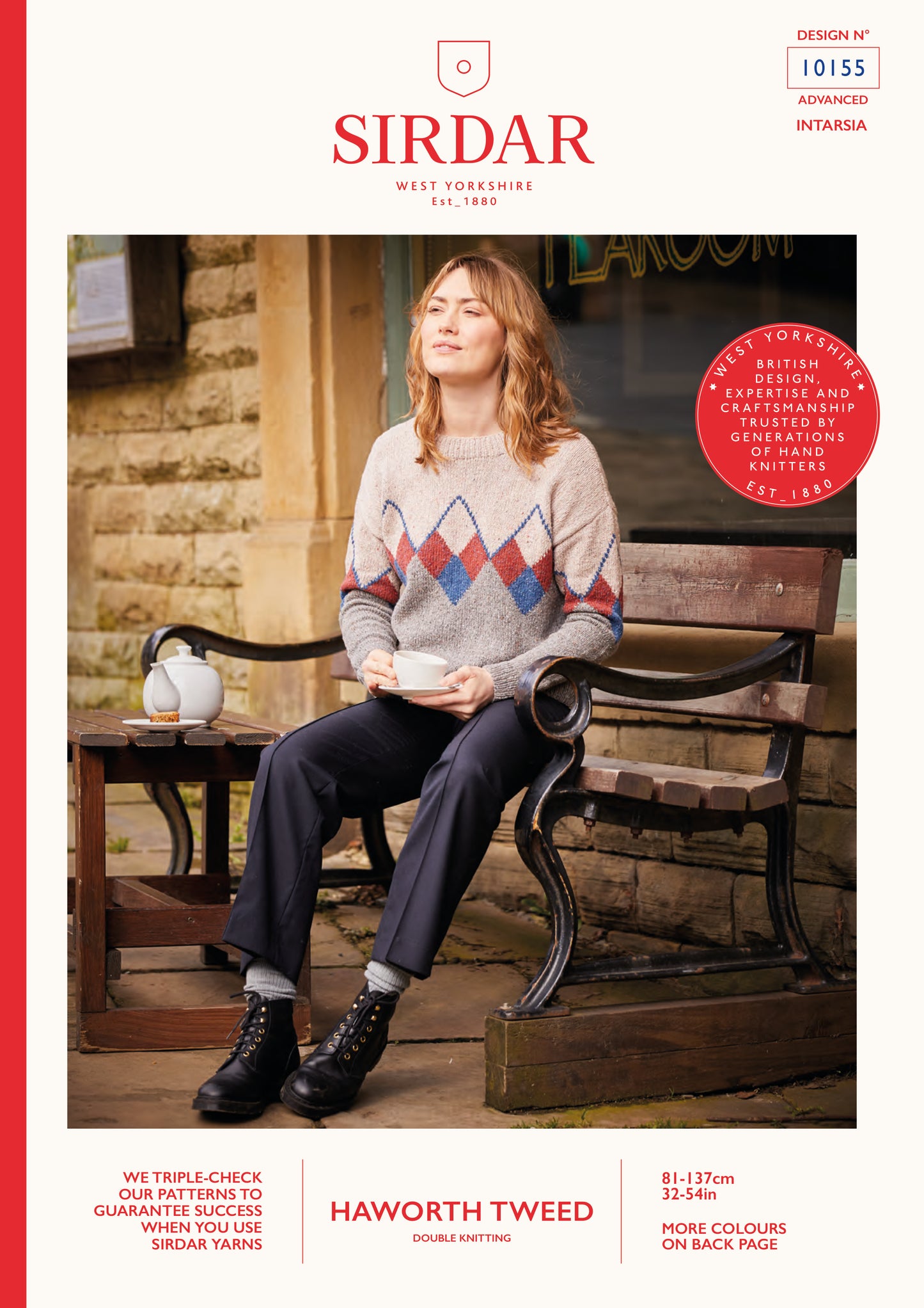 Sirdar Pattern 10155 - Womens argyll sweater-Haworth tweed DK - Product image