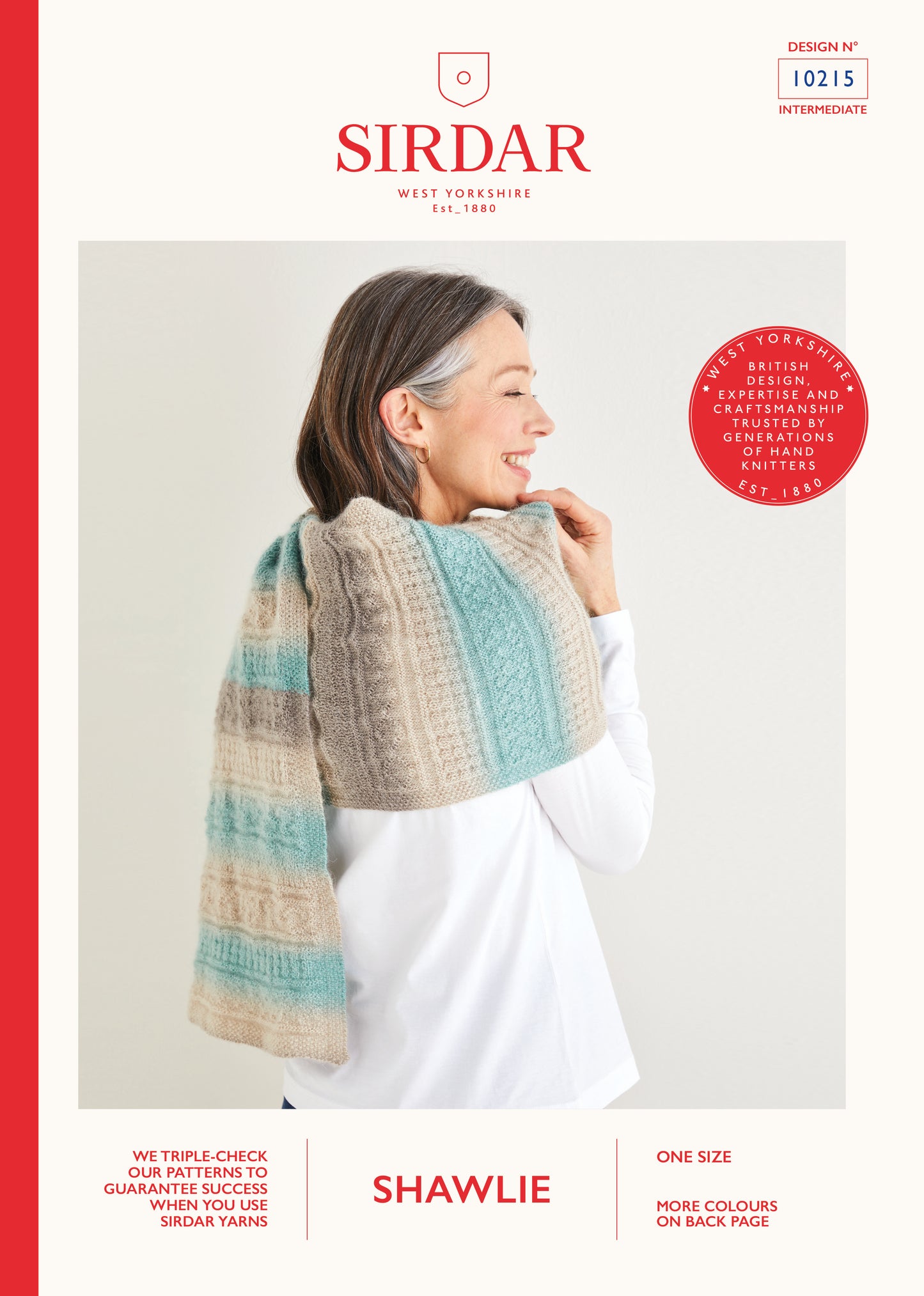Sirdar Pattern 10215 - Long textured wrap shawl-Sirdar shawlie - Product image