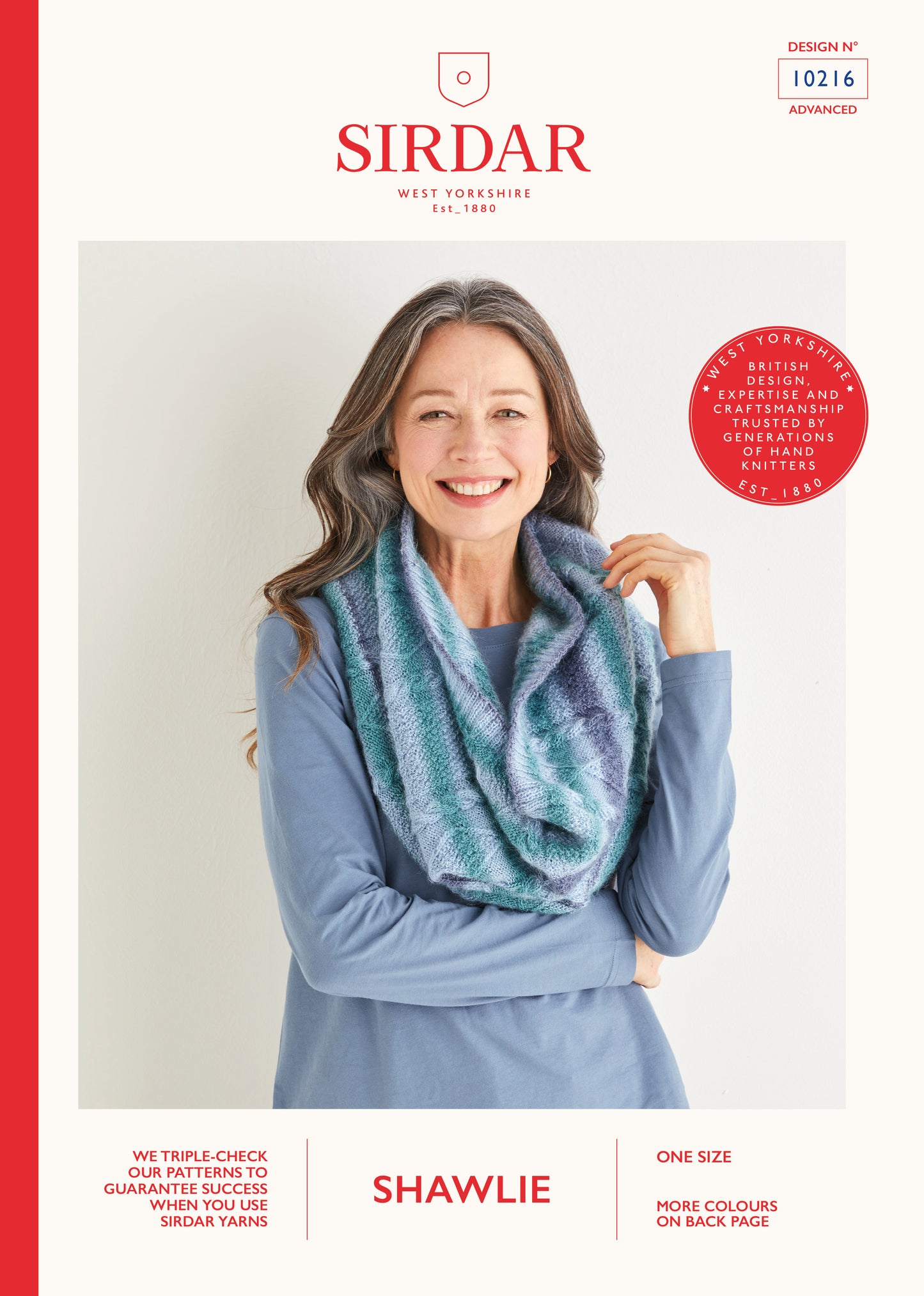 Sirdar Pattern 10216 - Relaxed cable moss stitch snood-Sirdar shawlie - Product image