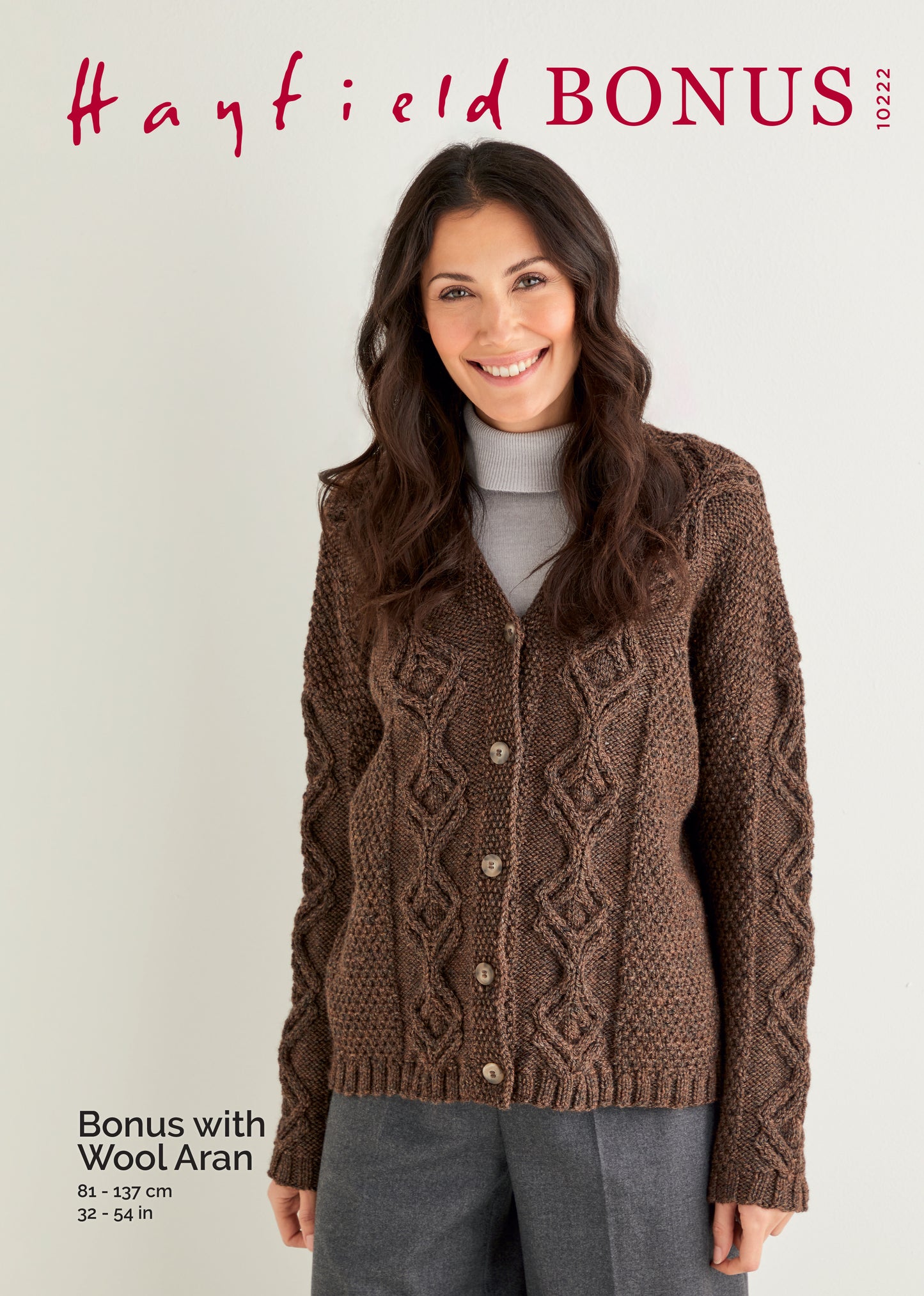 Hayfield Pattern 10222 - Cardigan-Hayfield bonus with wool aran - Product image