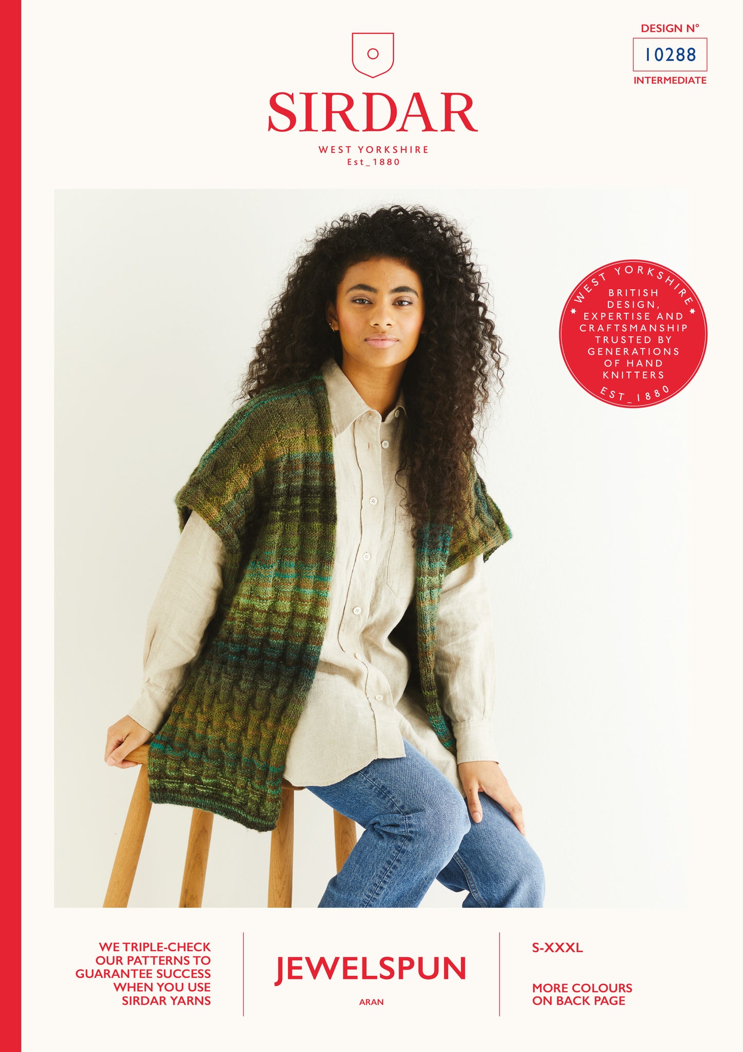 Sirdar Pattern 10288 - Textured Wrap-Jewelspun aran - Product image