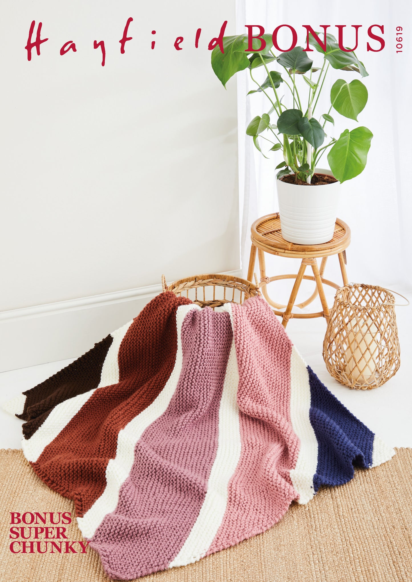 Sirdar Pattern 10619 - F032 Cosy Striped Blanket - Product image