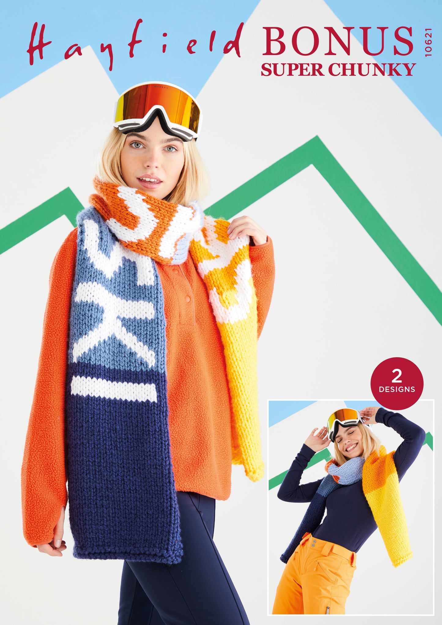 Sirdar Pattern 10621 - F032 Ski lift scarves - Product image
