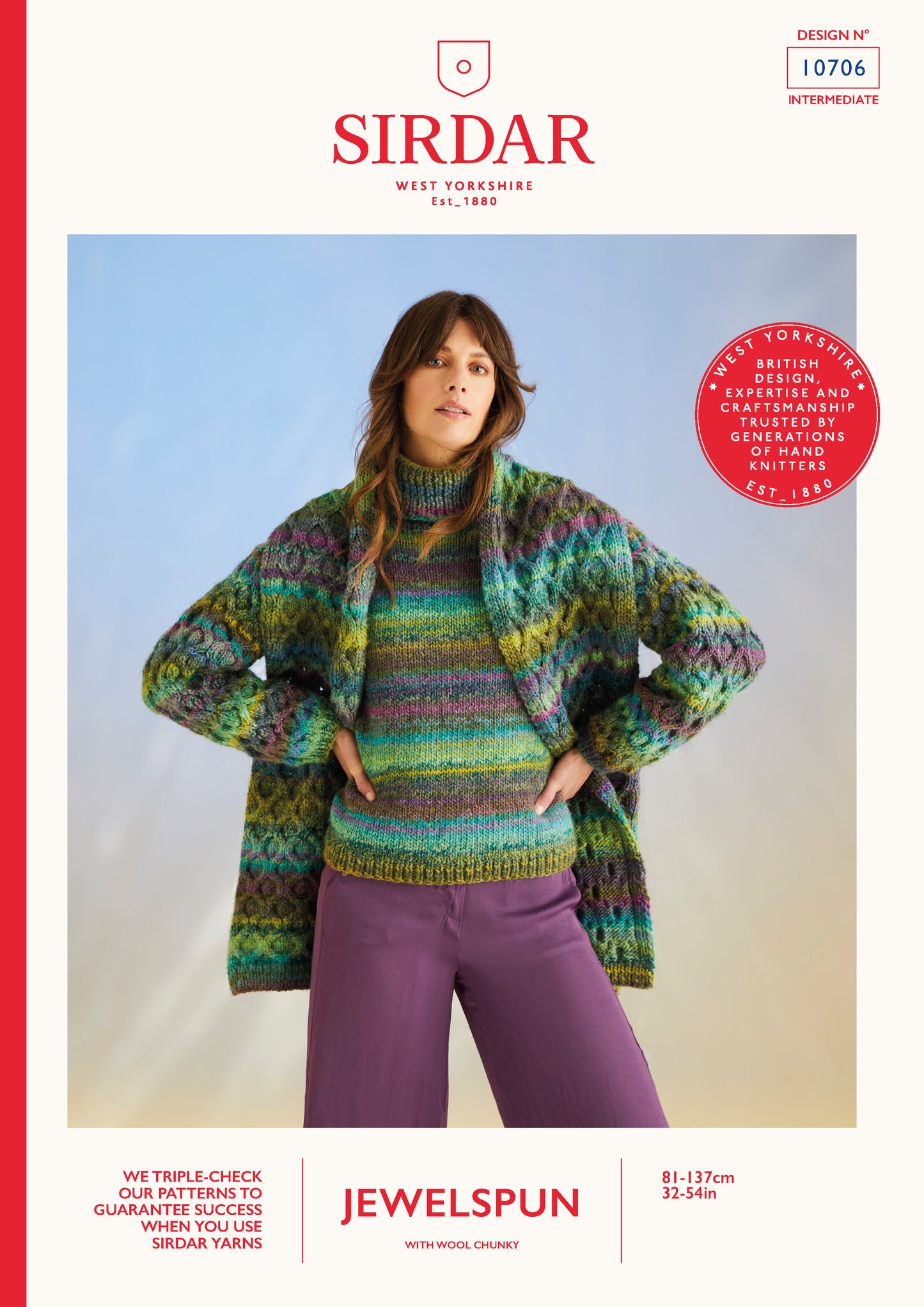 Sirdar Pattern 10706 - F258 Kelp Sleeve Sweater & Scarf - Product image