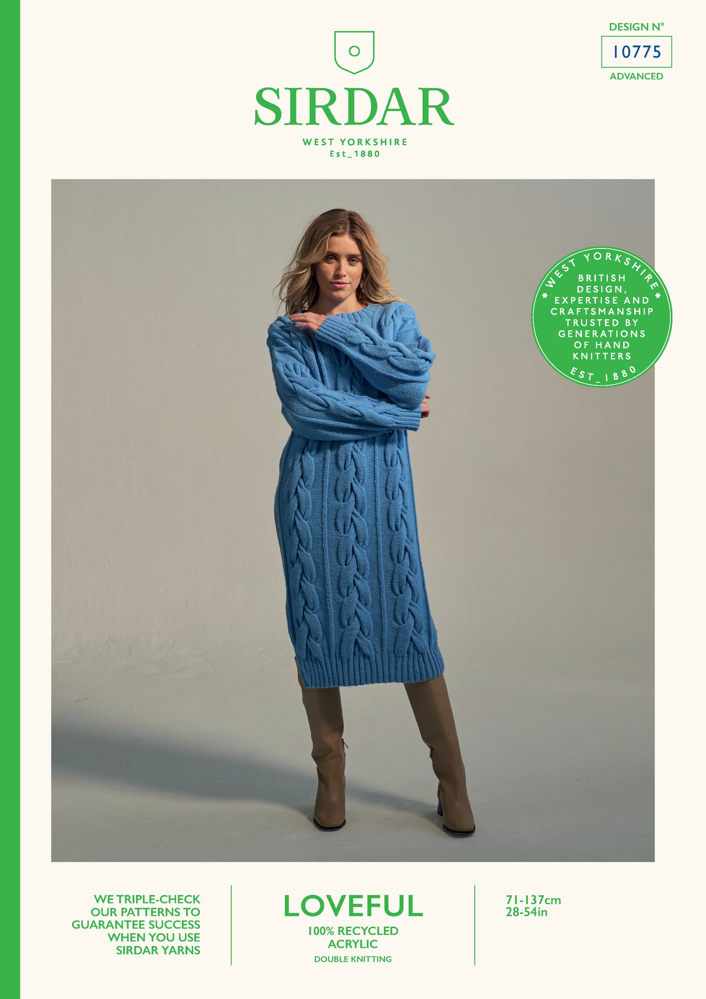 Sirdar Pattern 10775 - F260 Estuary Sweater Dress - Product image