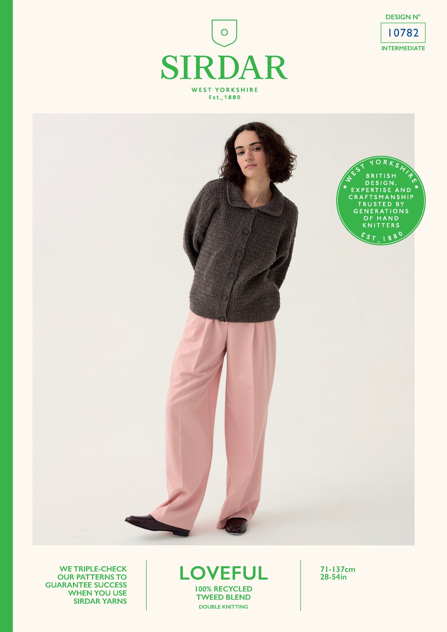 Sirdar Pattern 10782 - F261 Heritage Collared Cardigan - Product image