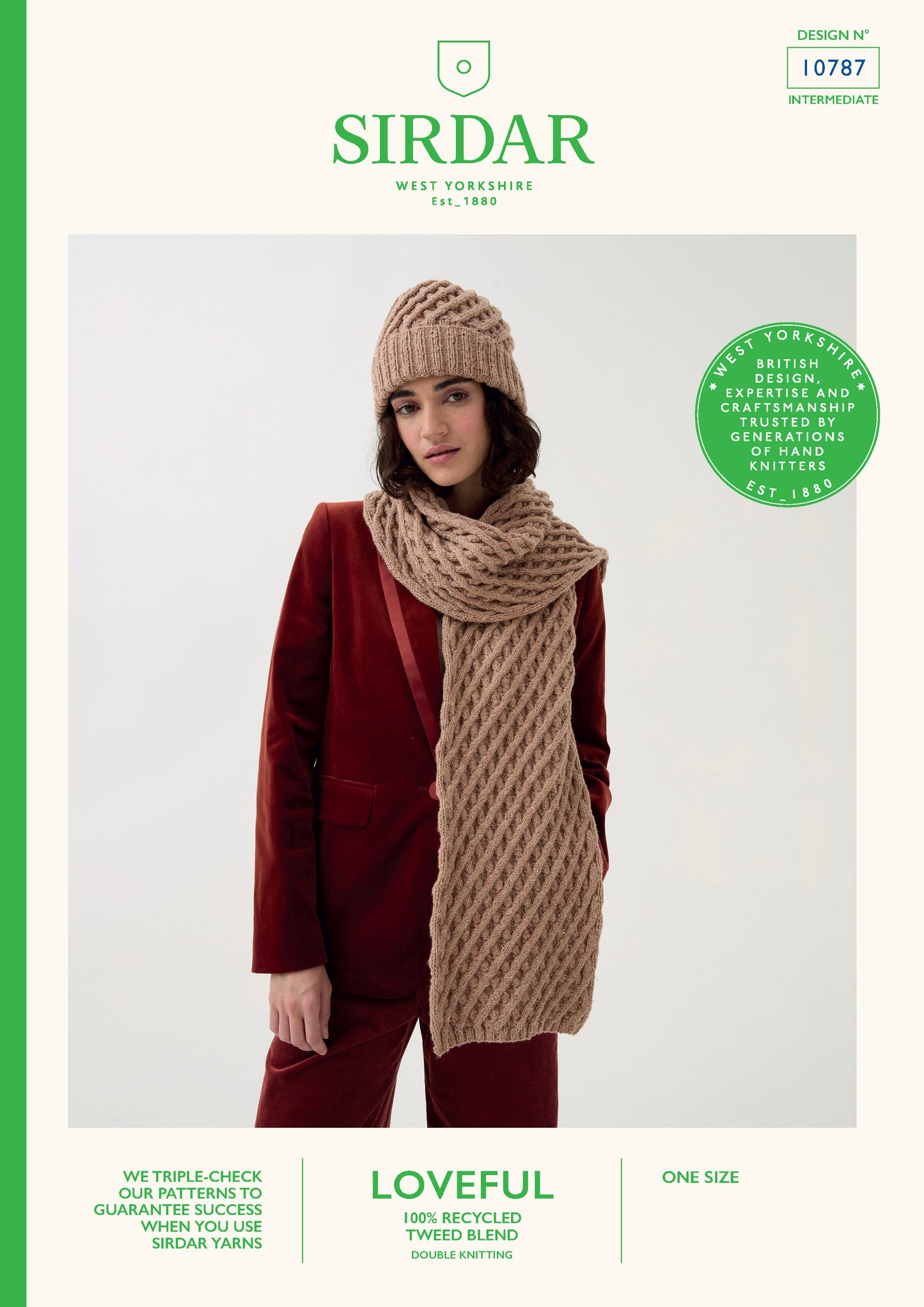Sirdar Pattern 10787 - F261 Lattice Scarf & Hat - Product image