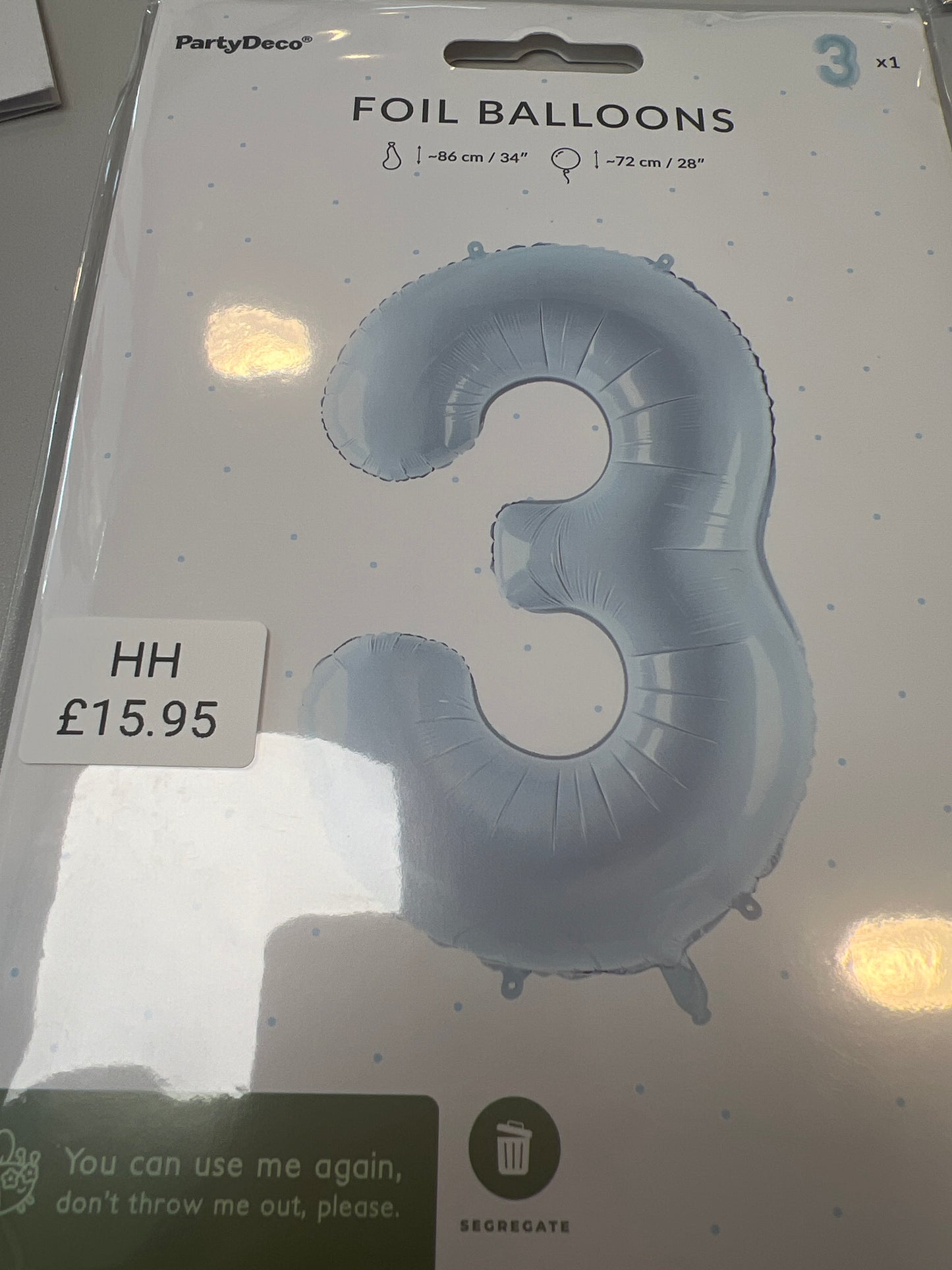 Helium balloon No3 34”
