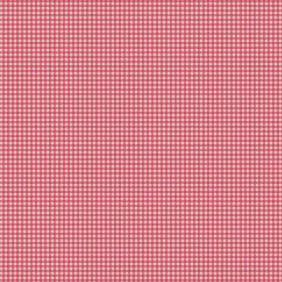 Gingham Pink - Petite Fleur quilting fabric by Makower UK