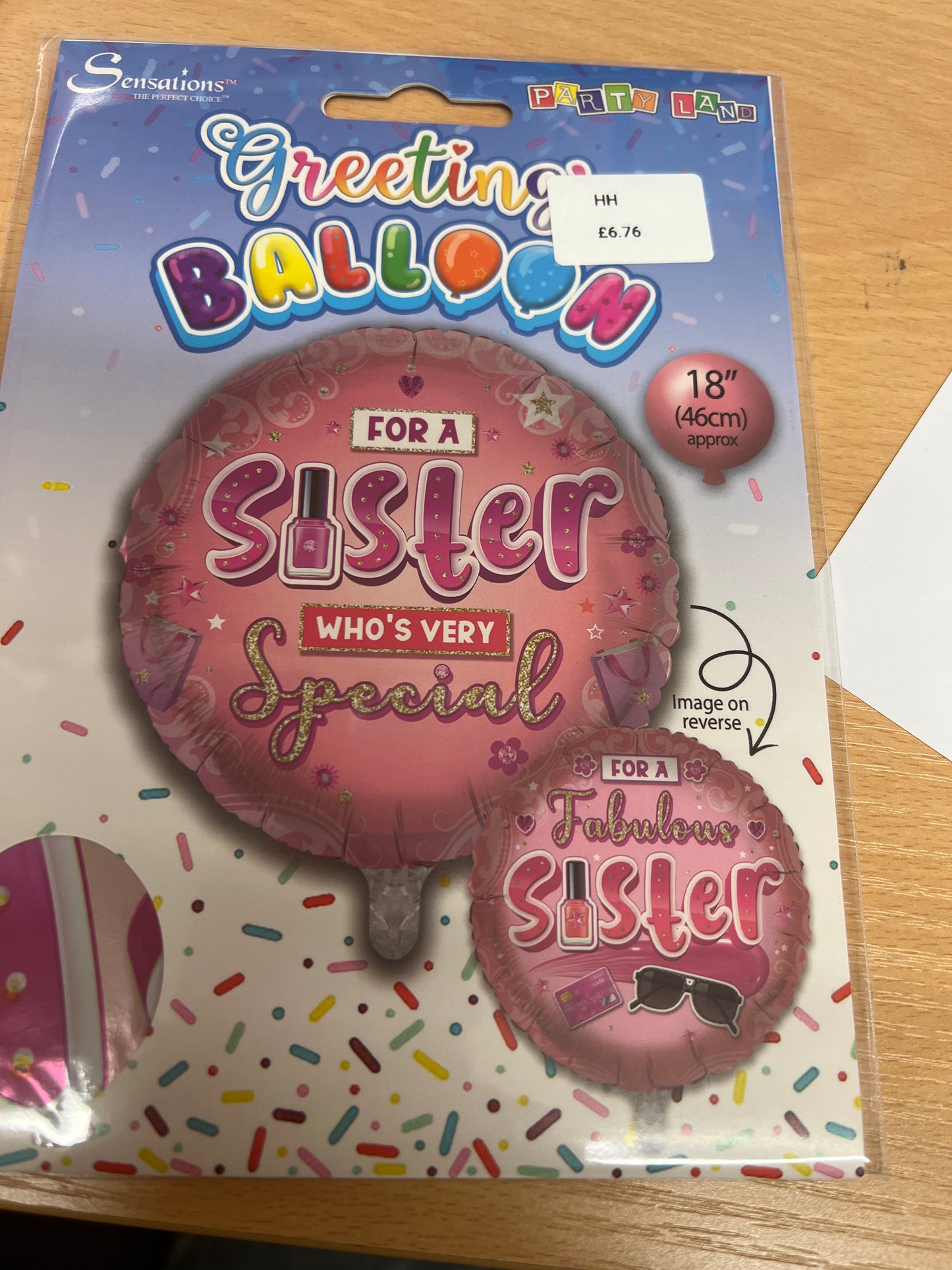 Special sister helium balloon