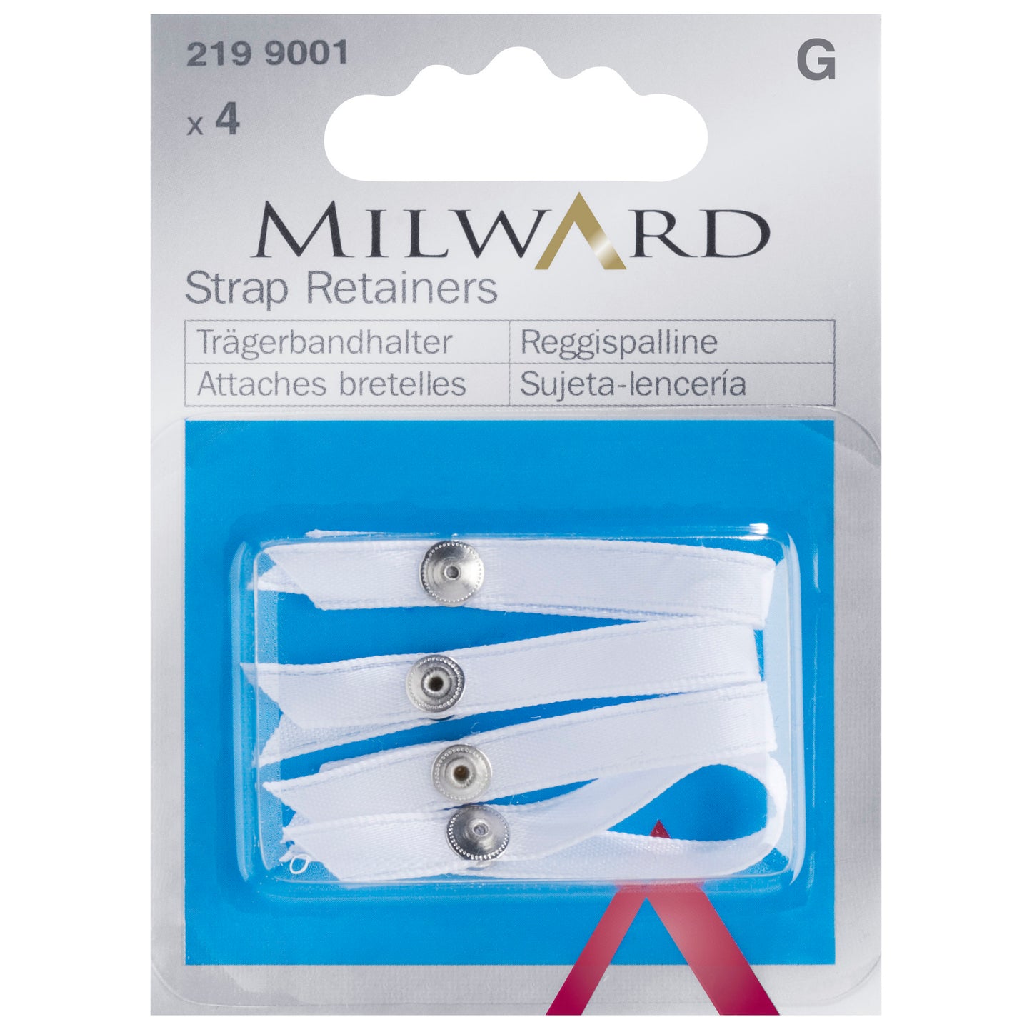 Milward Bra Strap Retainers White 4 Pieces