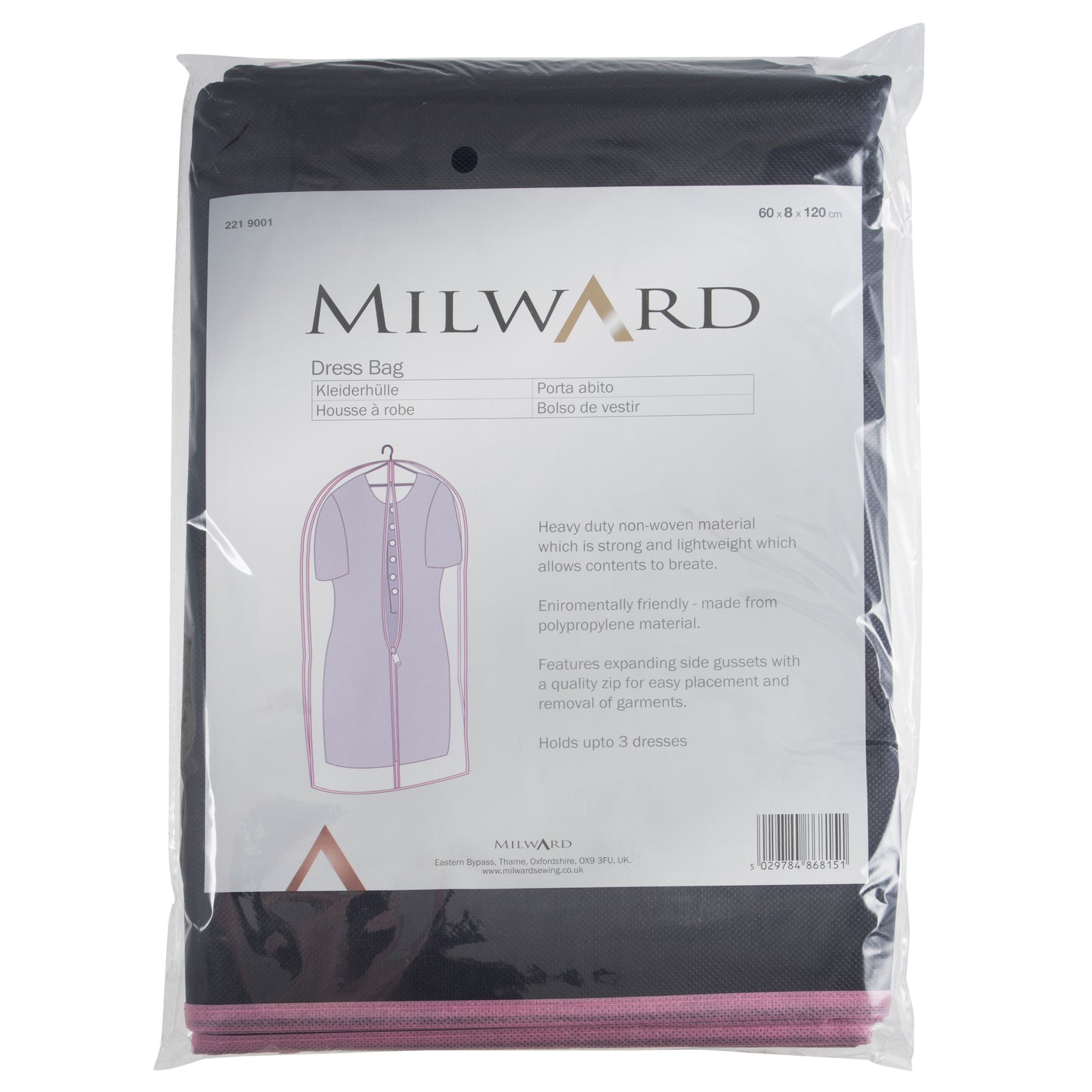 Milward Dress Bag 60 x 9 x 120cm