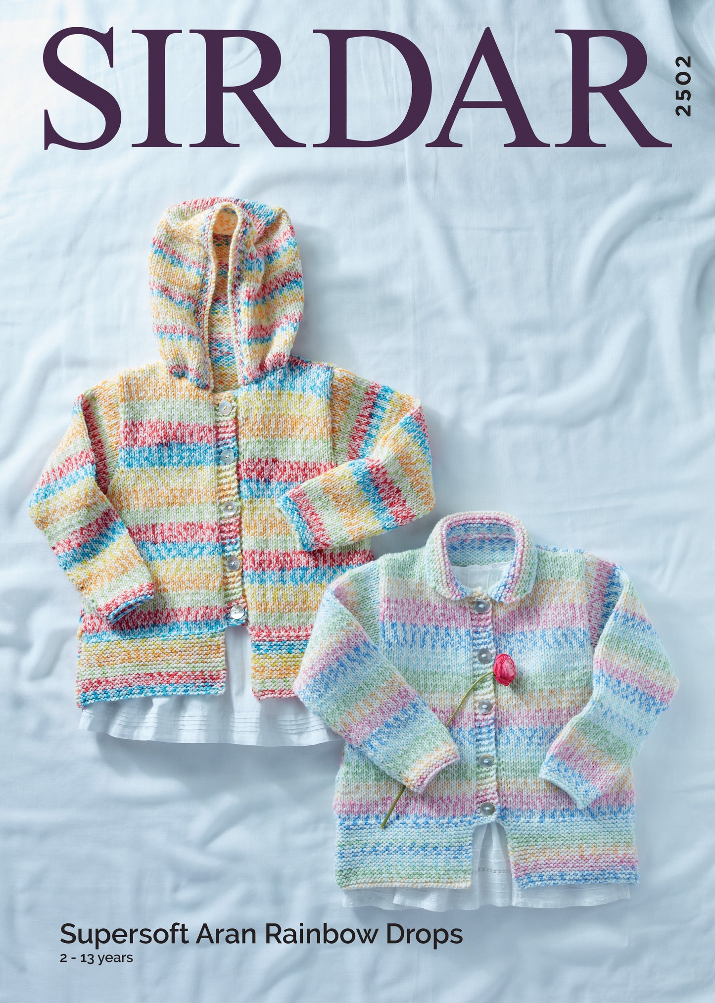 Sirdar Pattern 2502 - Jacket-Sirdar supersoft arasn rainbow drops - Product image