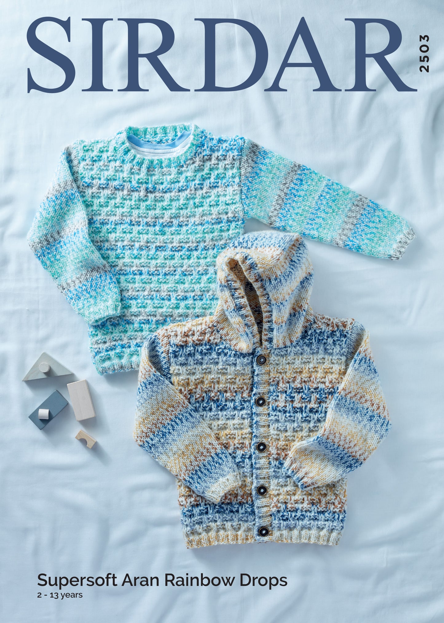 Sirdar Pattern 2503 - Sweater & hooded cardigan-Sirdar rainbo drops - Product image