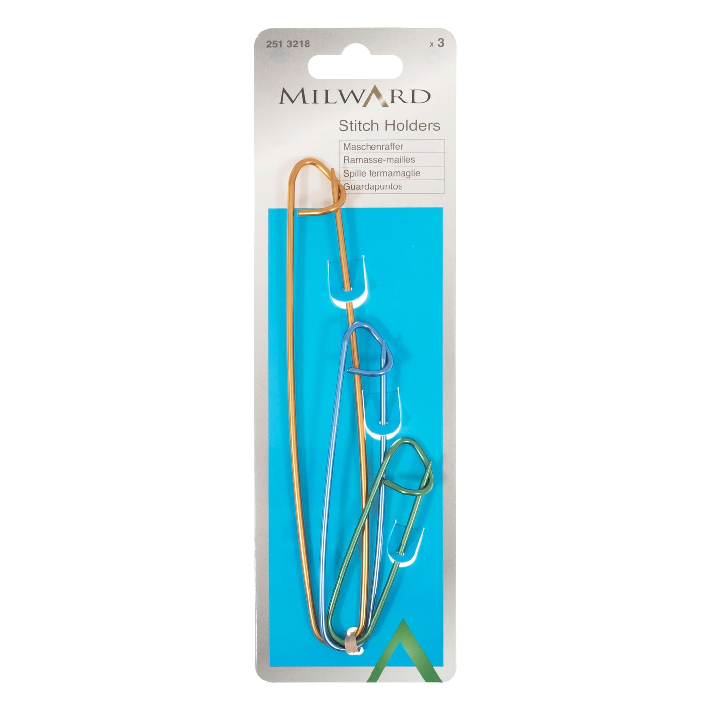 Milward Stitch Holders Aluminium 3 Sizes 3 Pieces
