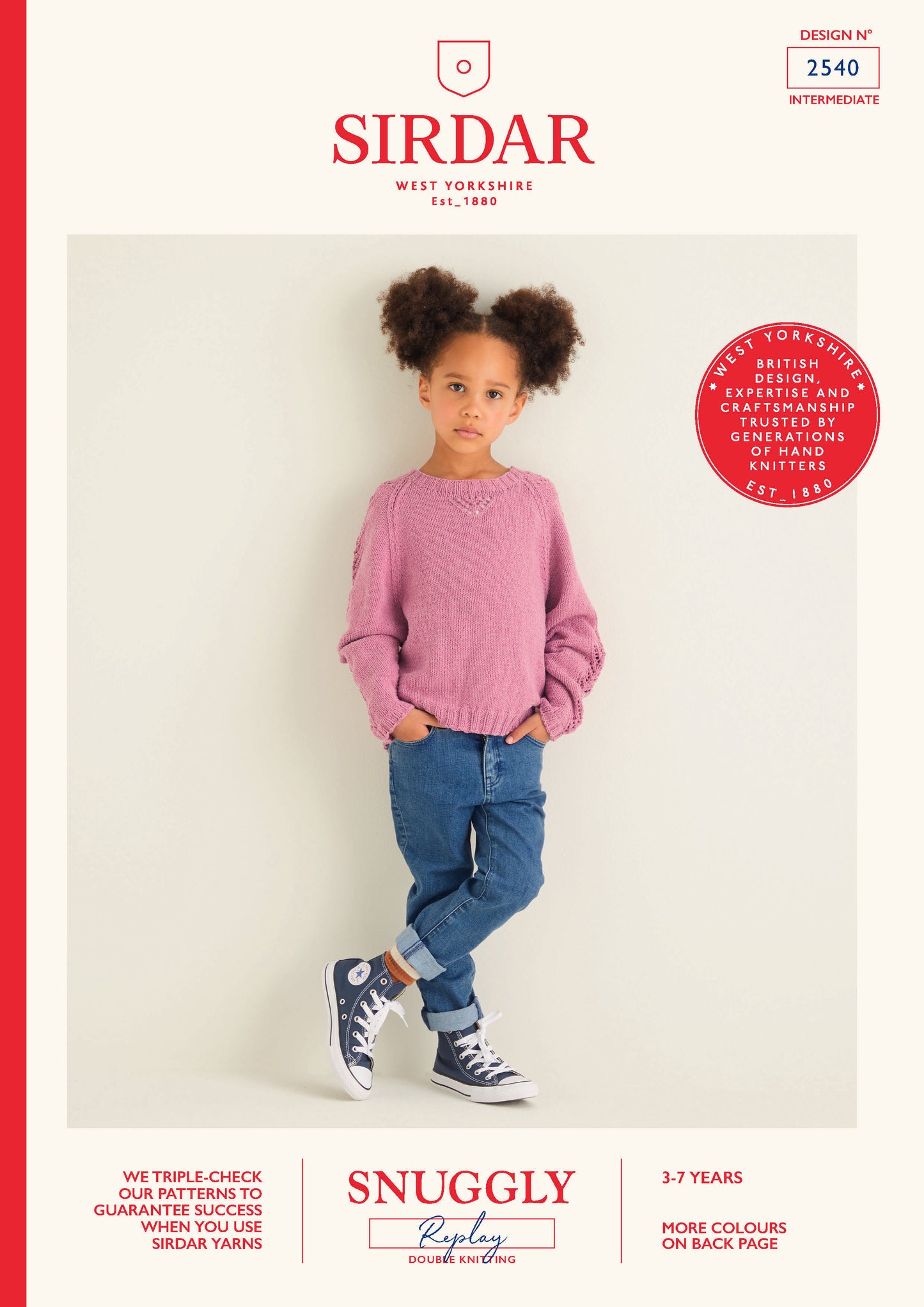 Sirdar Pattern 2540 - Kids batwing sweater-Snuggly replay DK - Product image