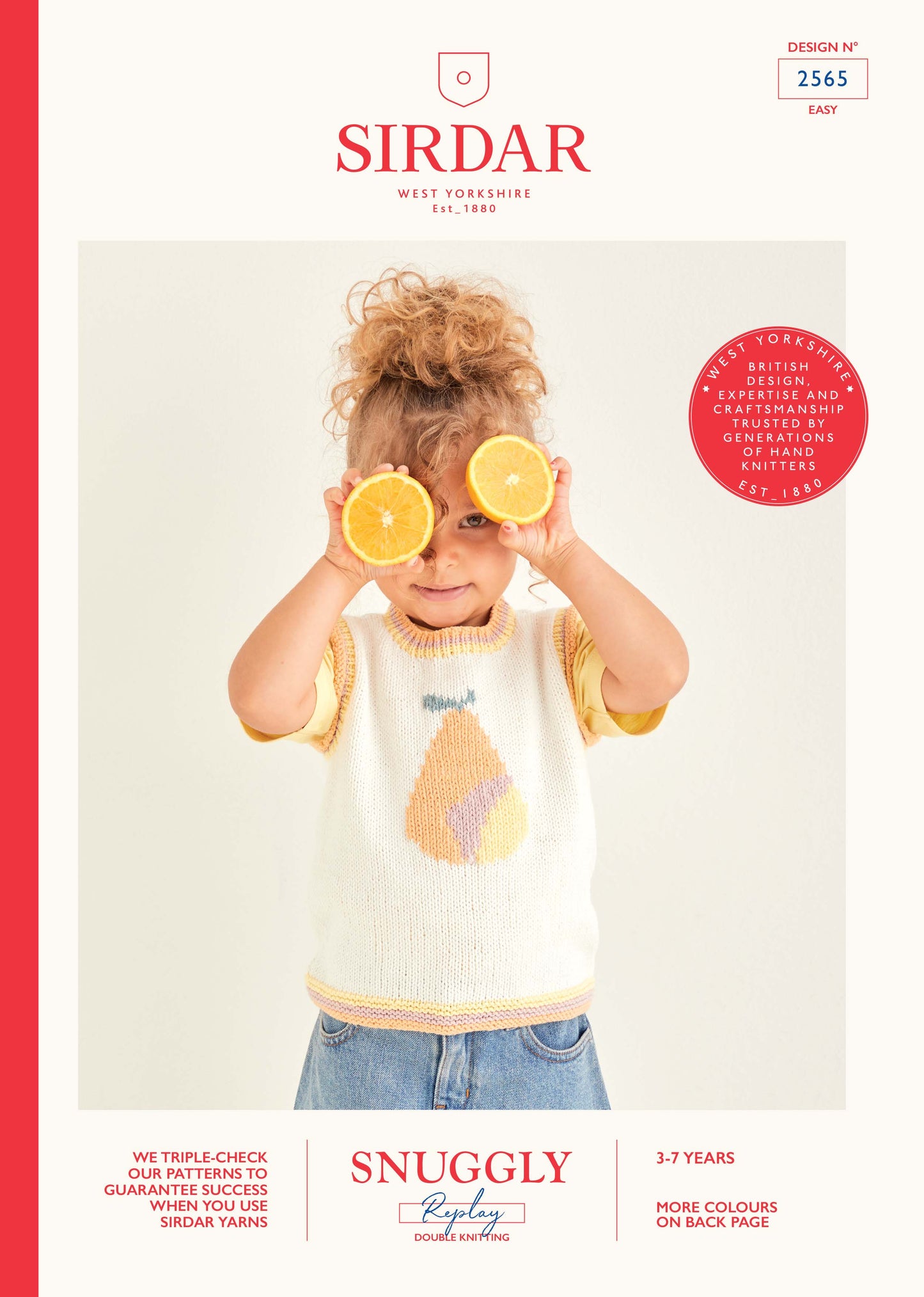 Sirdar Pattern 2565 - Pear motif tops-Snuggly replay DK - Product image
