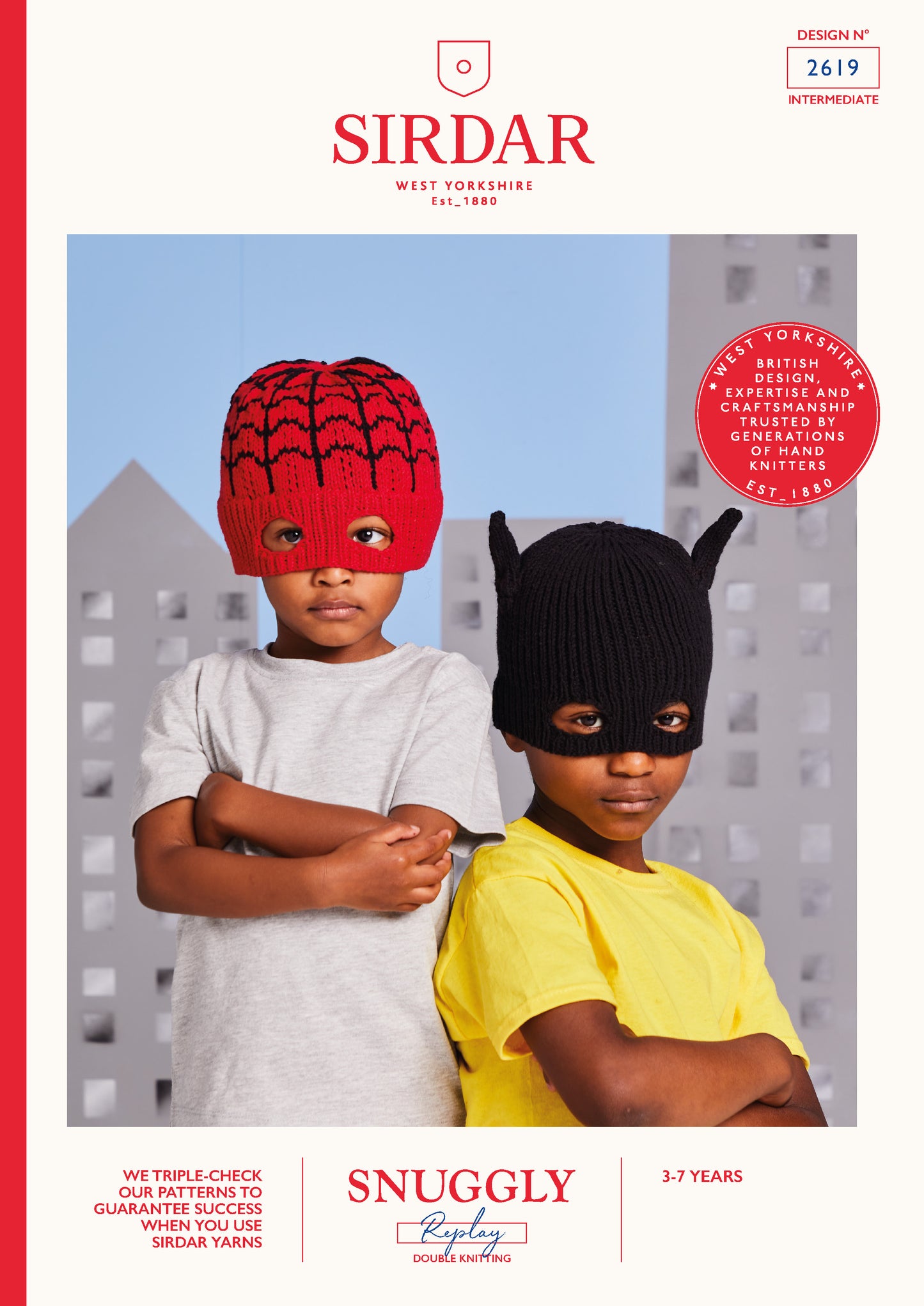 Sirdar Pattern 2619 - F029 Super Hero Hats - Product image
