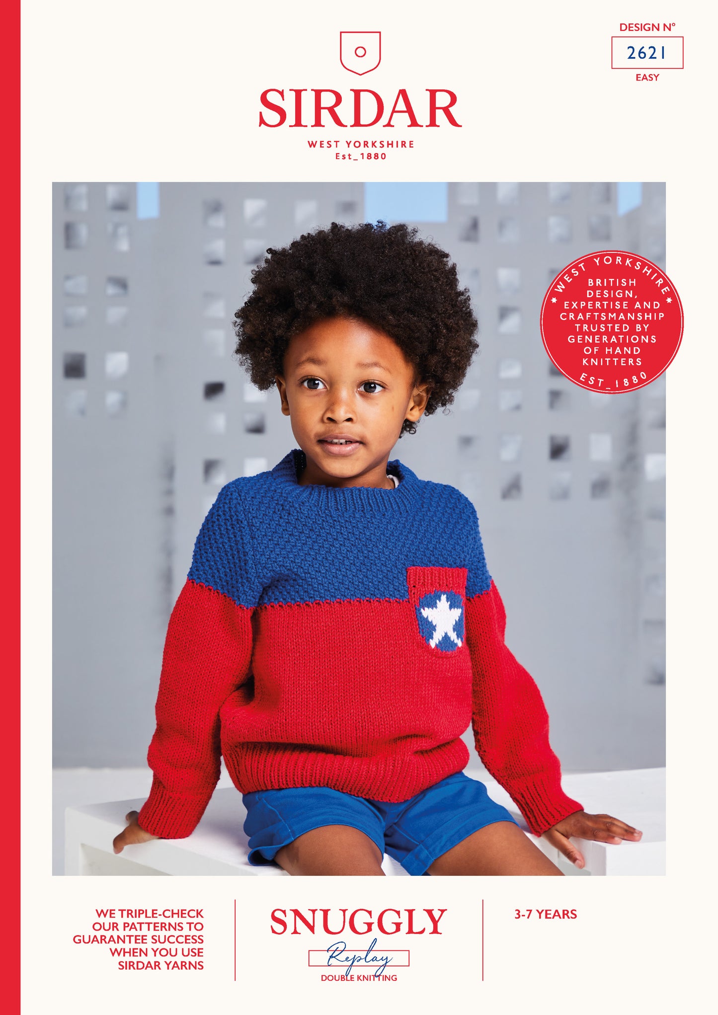 Sirdar Pattern 2621 - F029 Captain Five Star Sweater - Product image