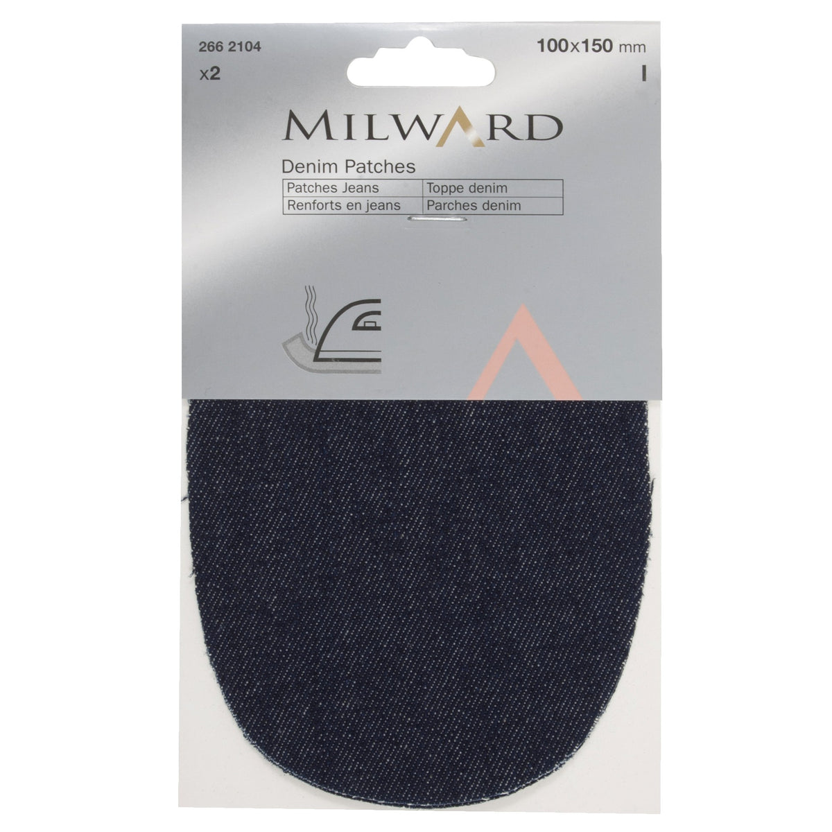 Milward Iron-On Denim Patches Dark Blue 100 x 150mm (1 Pair)