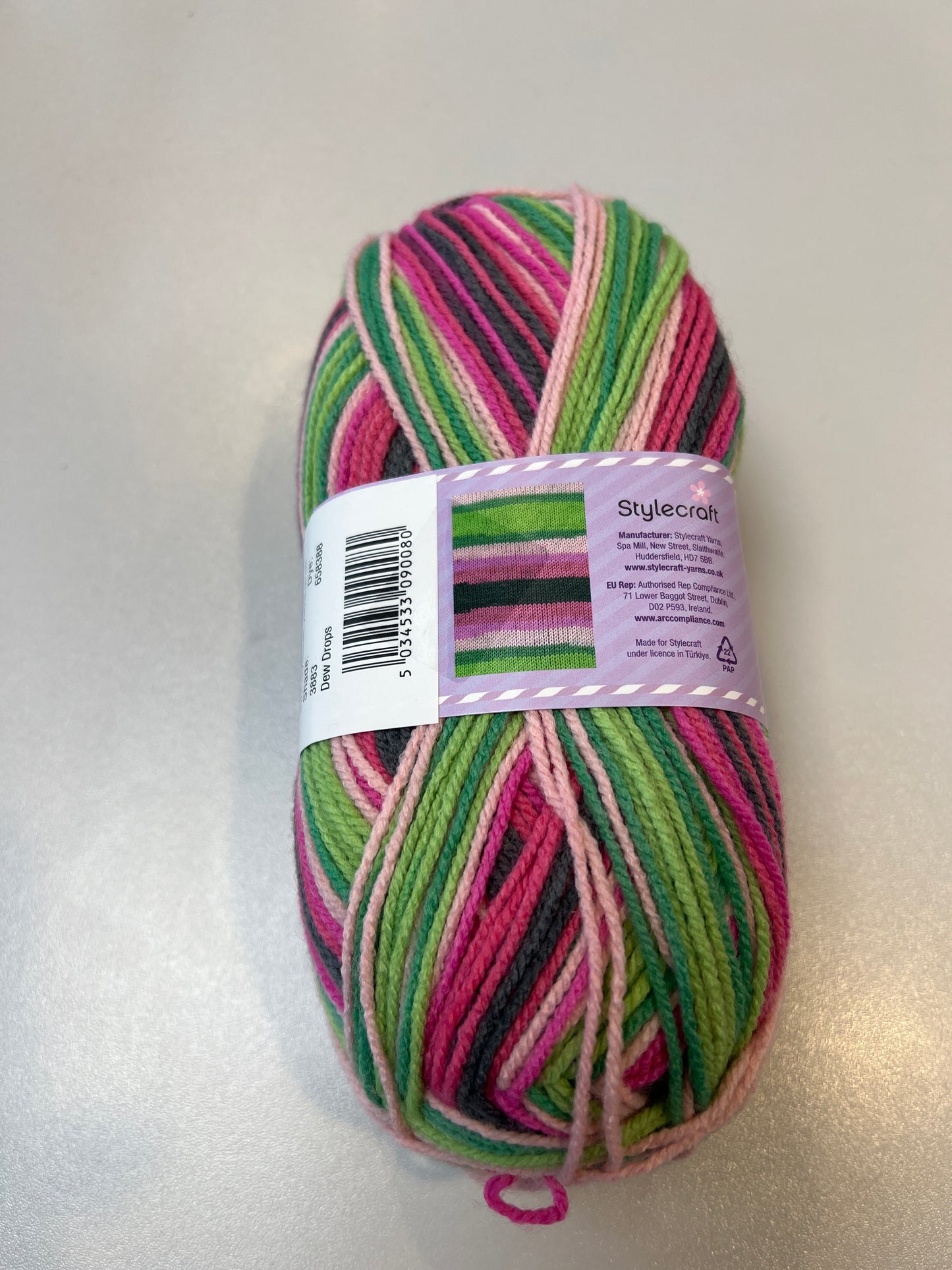 Stylecraft Merry Go Round DK in Dew Drops — 100% Premium Acrylic, DK (Double Knitting), 100g
