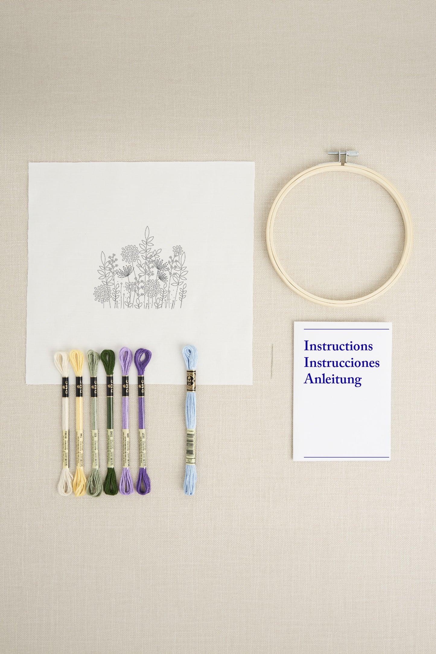 DMC Wild Blooms Embroidery Kit