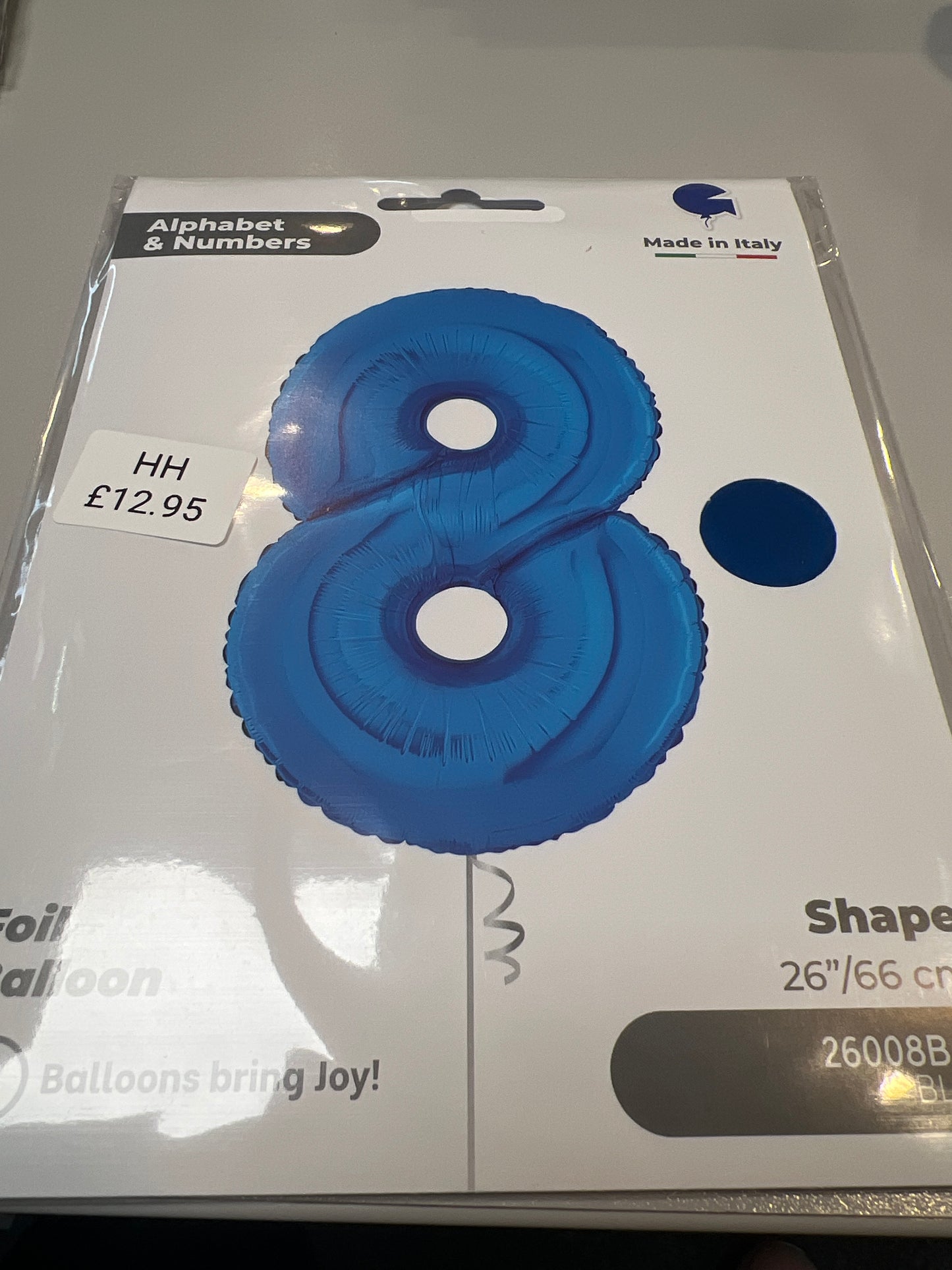 Helium No 8 balloon blue