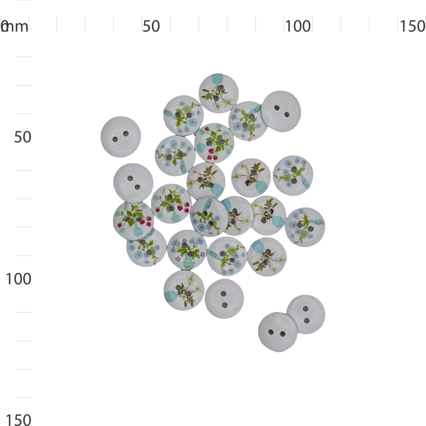 Wooden Flower In Vase Button