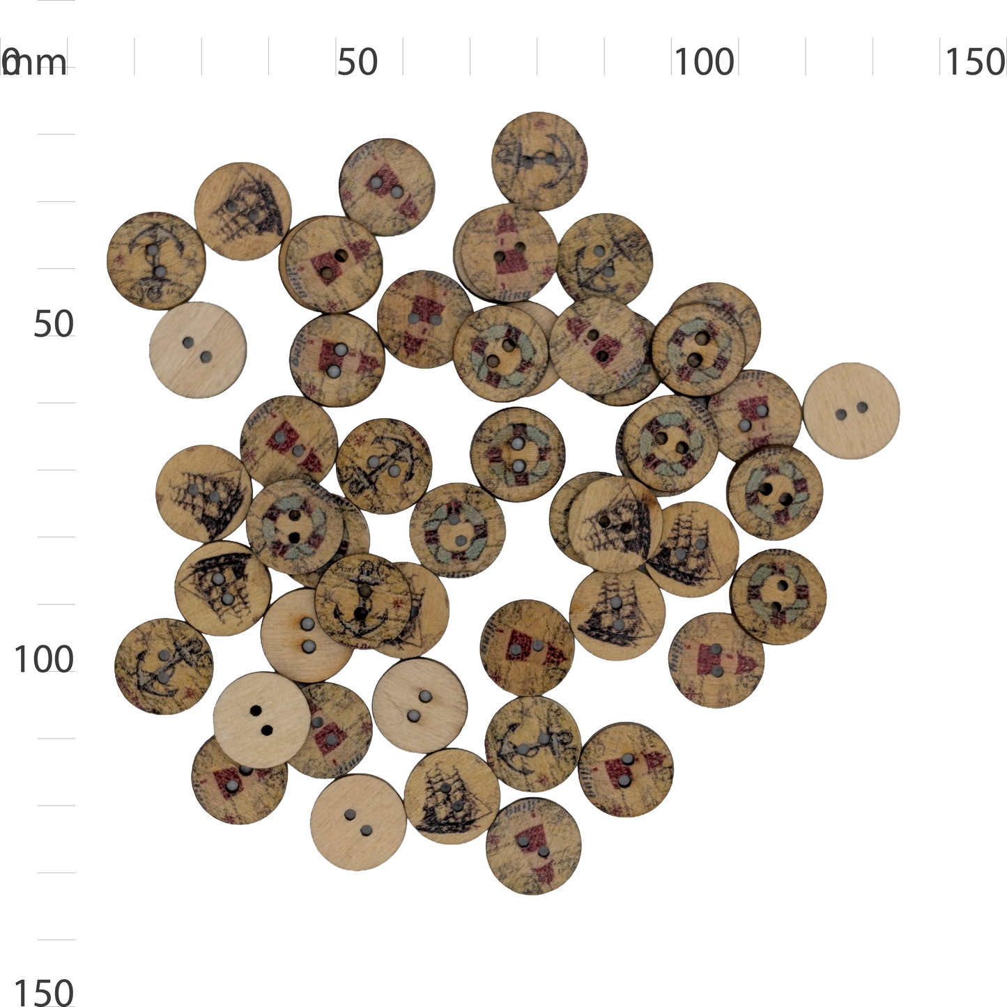 Wooden Nautic Button