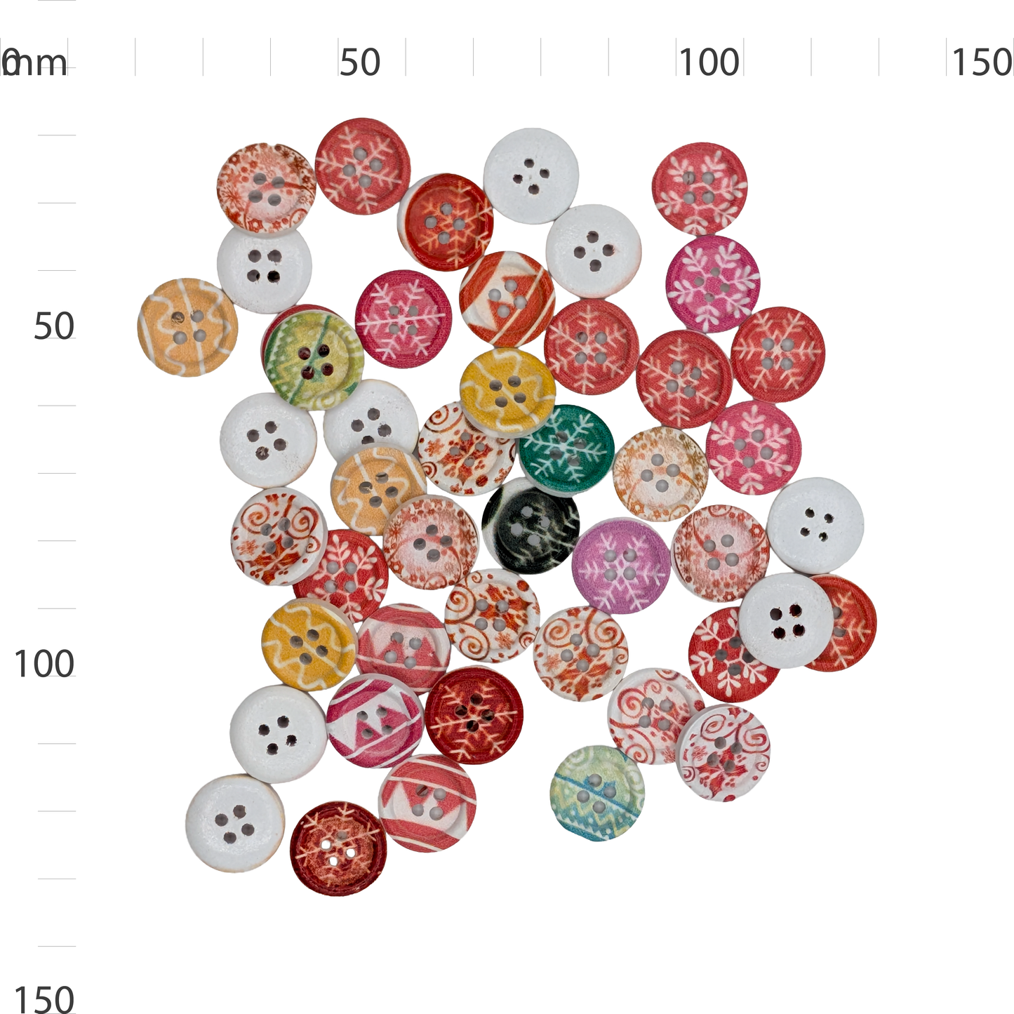 Wooden Winter Print Button