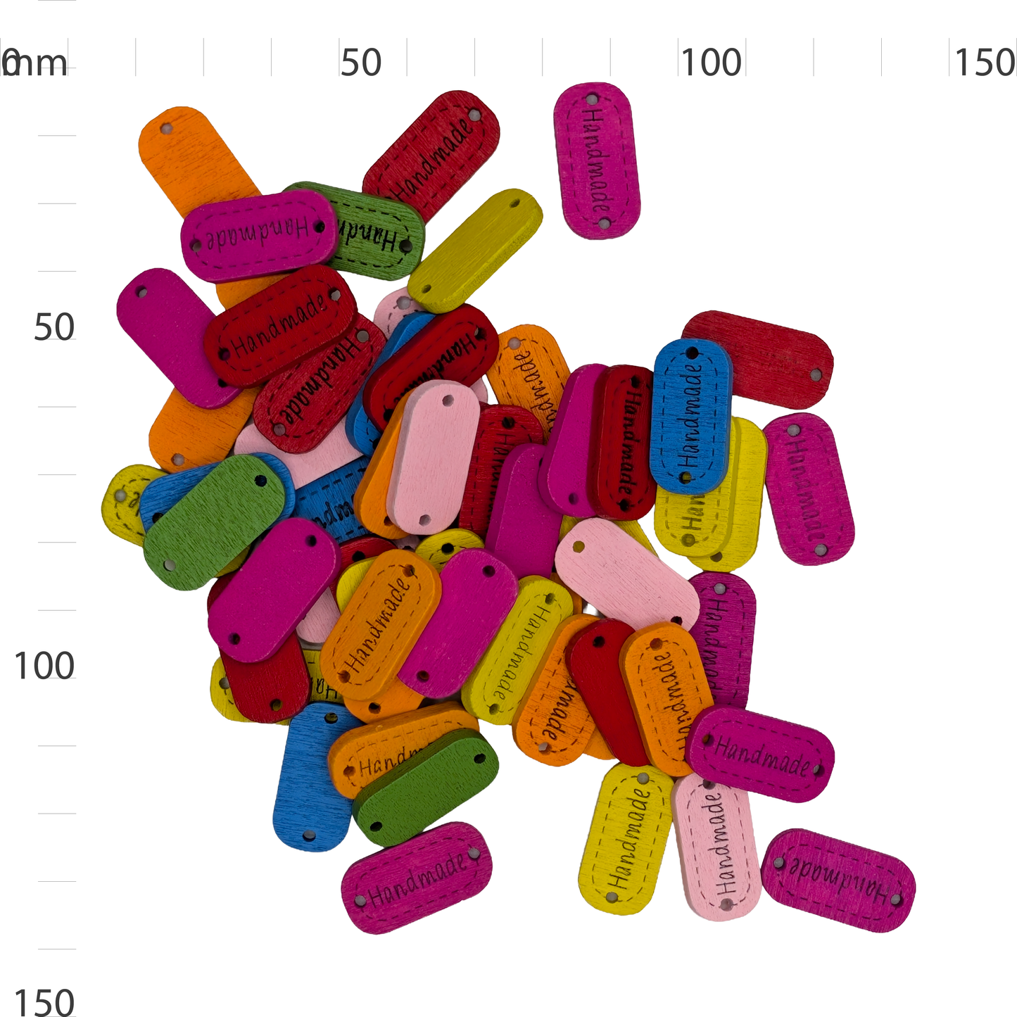 Wooden Colourful Handmade Button