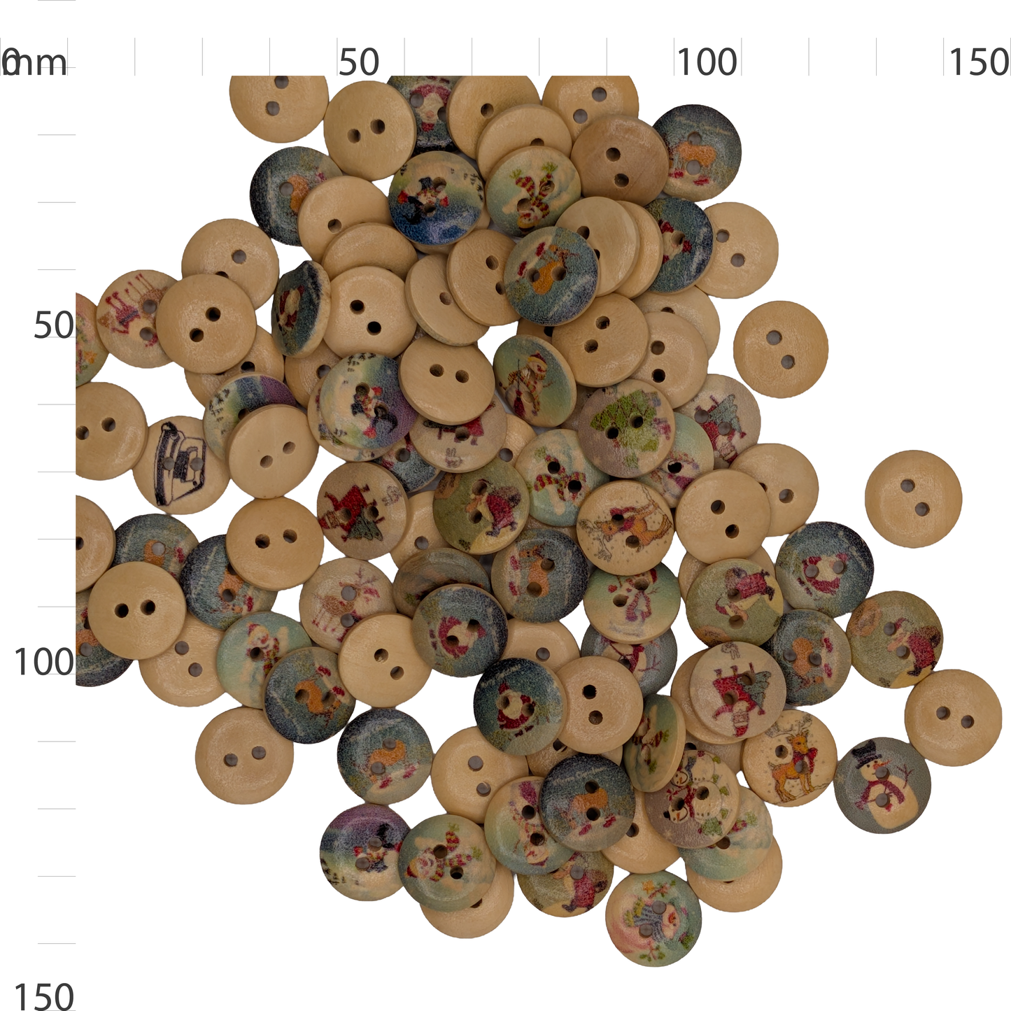 Wooden Christmas Theme Button