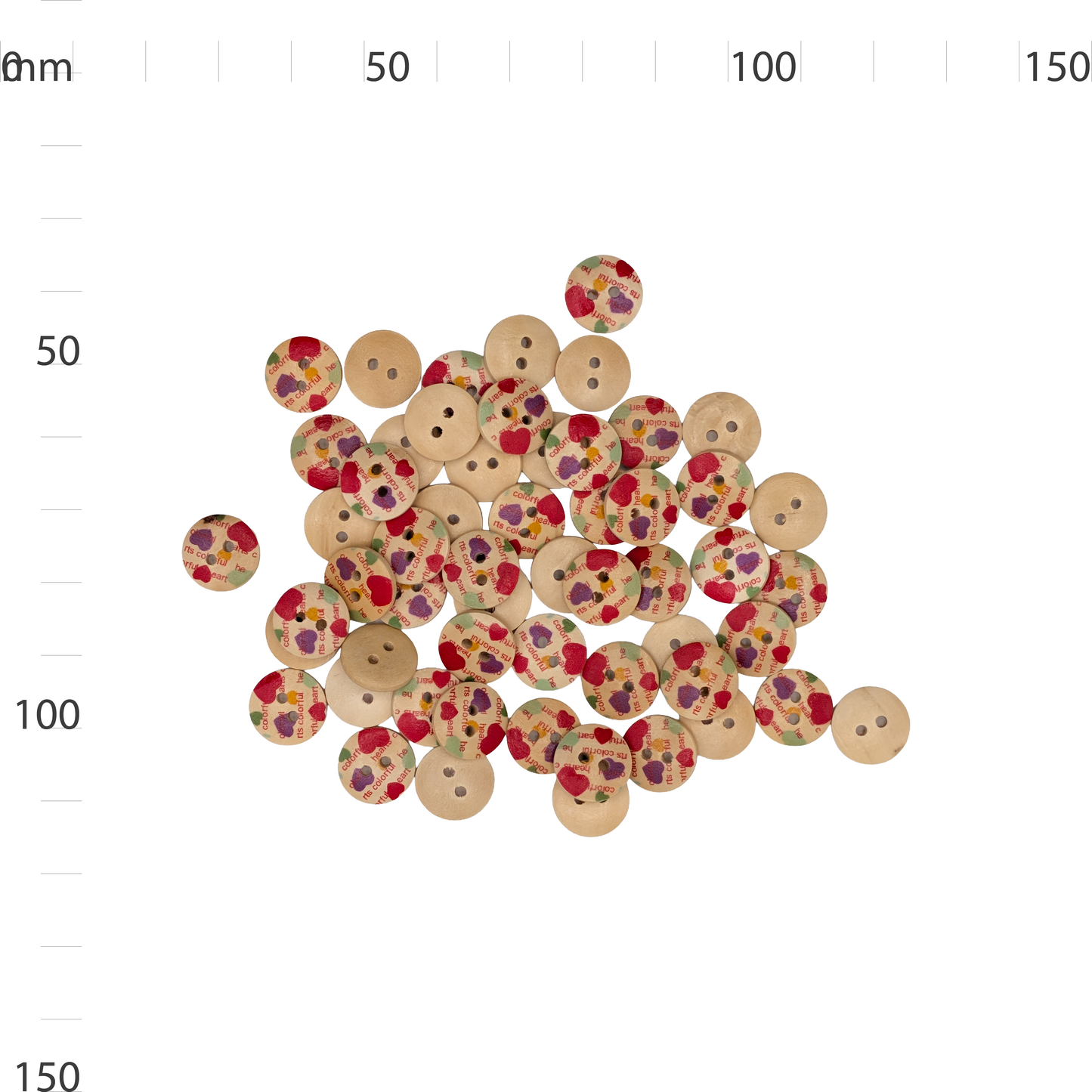 Wooden It's Colourful Button