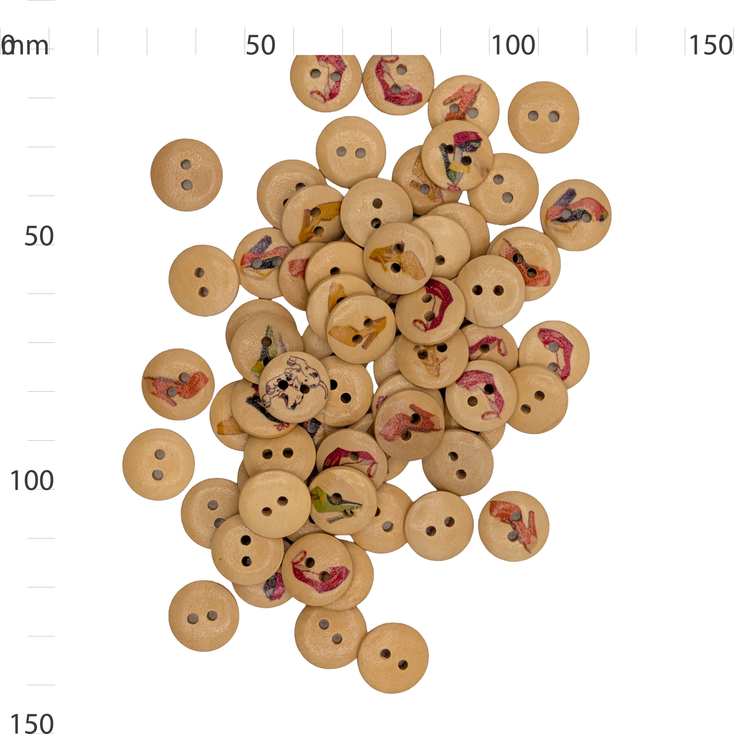 Wooden High Heel Button