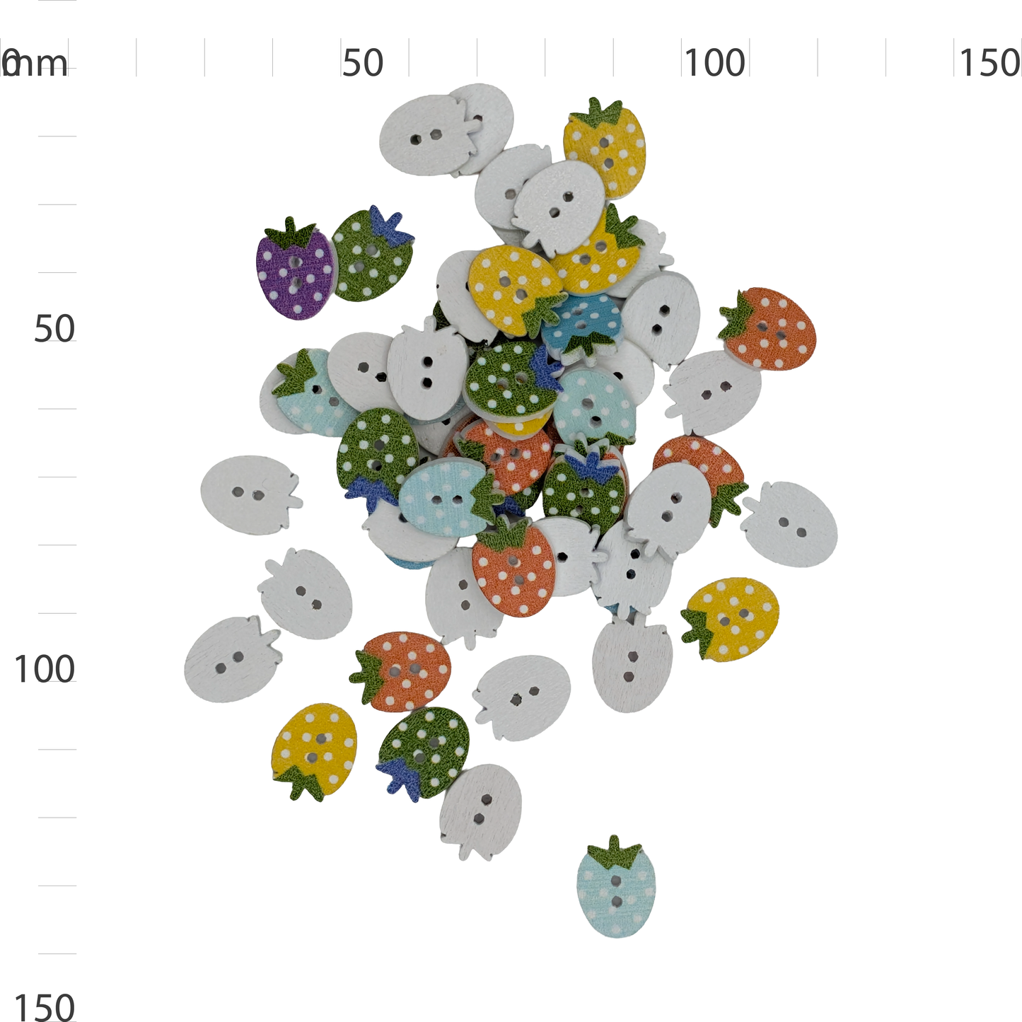 Wooden Strawberry Button