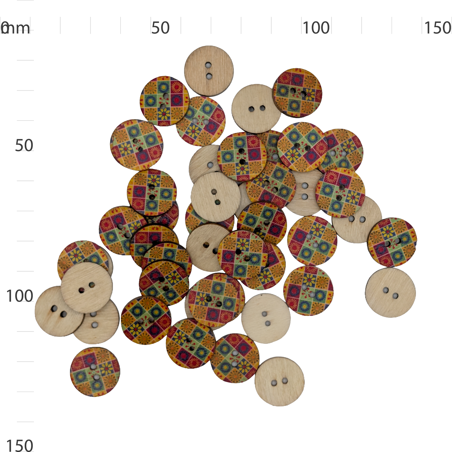 Wooden Pattern Button