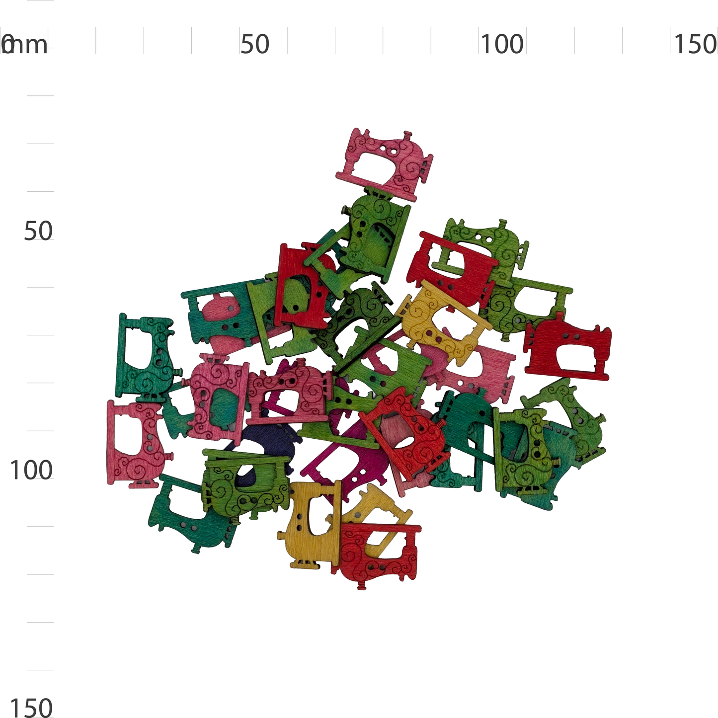 Wooden Sewing Machine Button