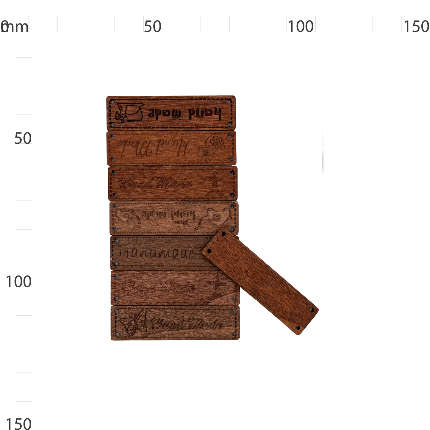 Rectangular Wooden Button