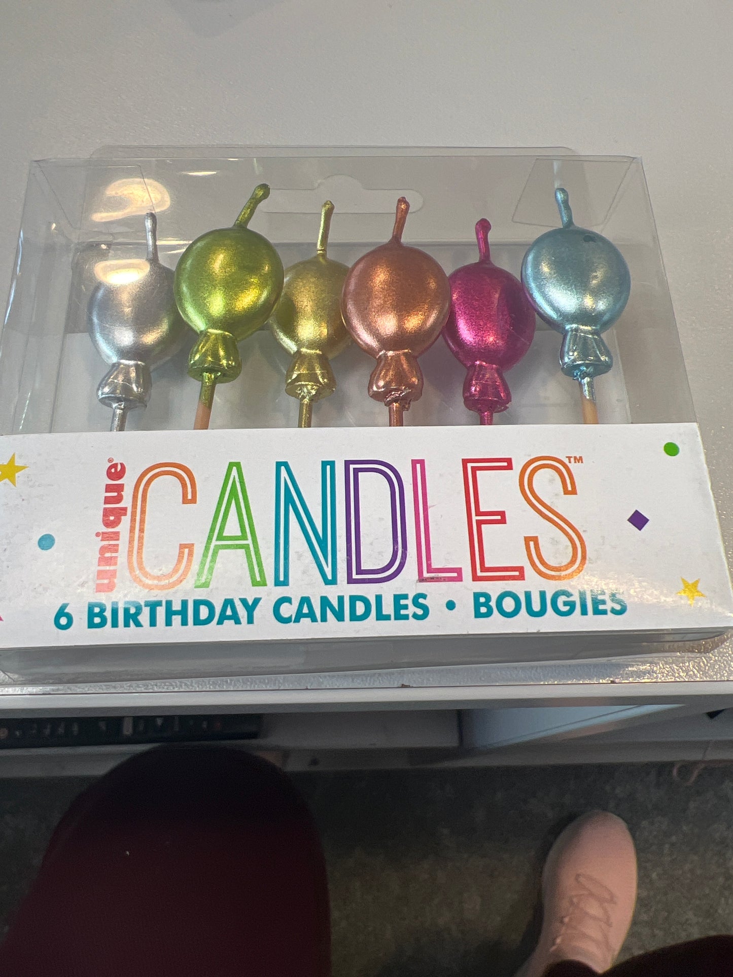 Balloon shaped birthday candles