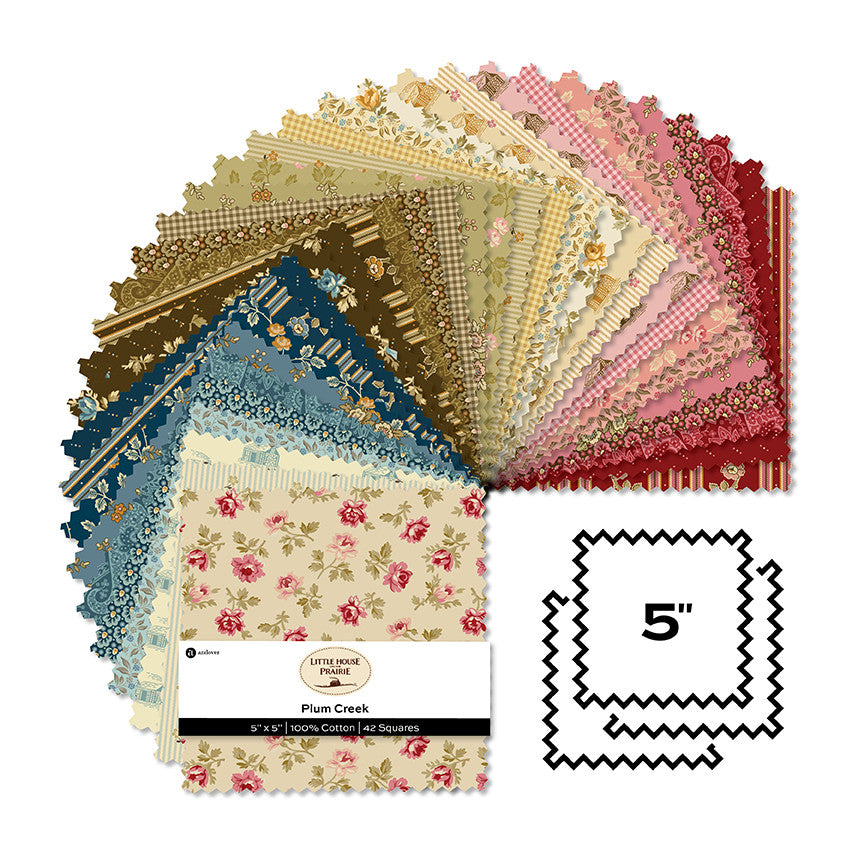 Andover Fabrics Plum Creek - 5 Inch Charm Pack (42 Cuts)