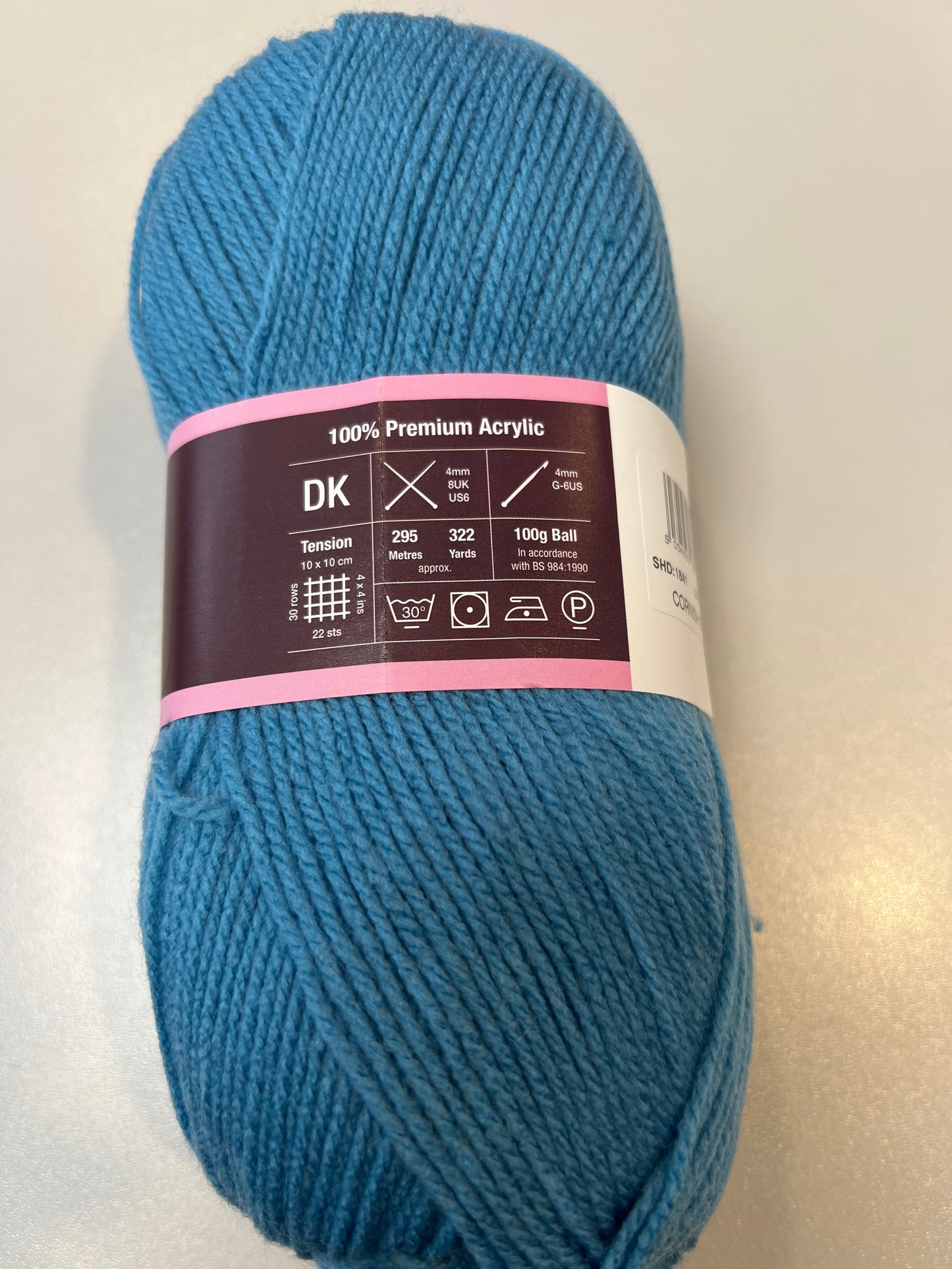 Stylecraft yarn in blue - texture detail